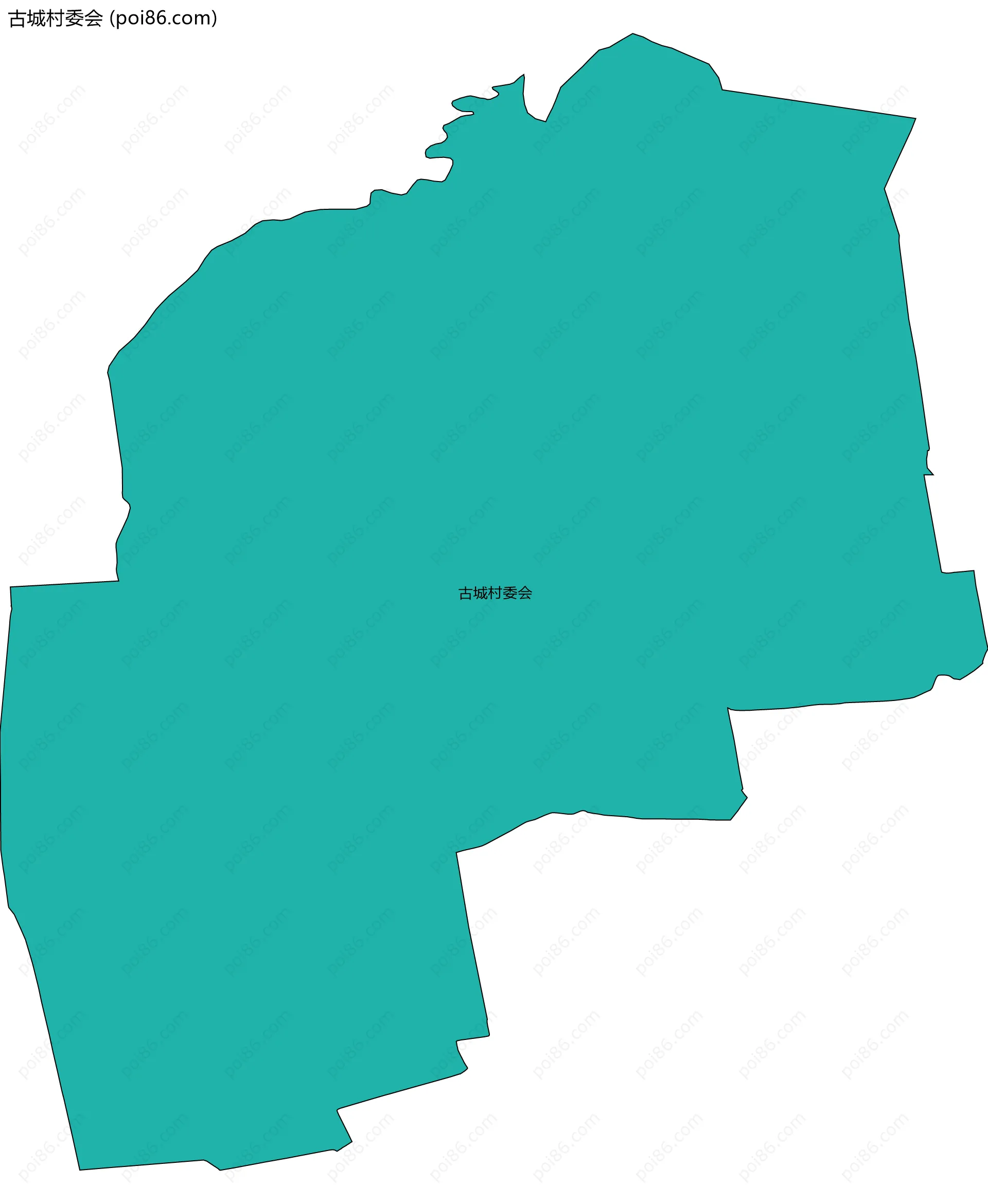 古城村委会边界地图