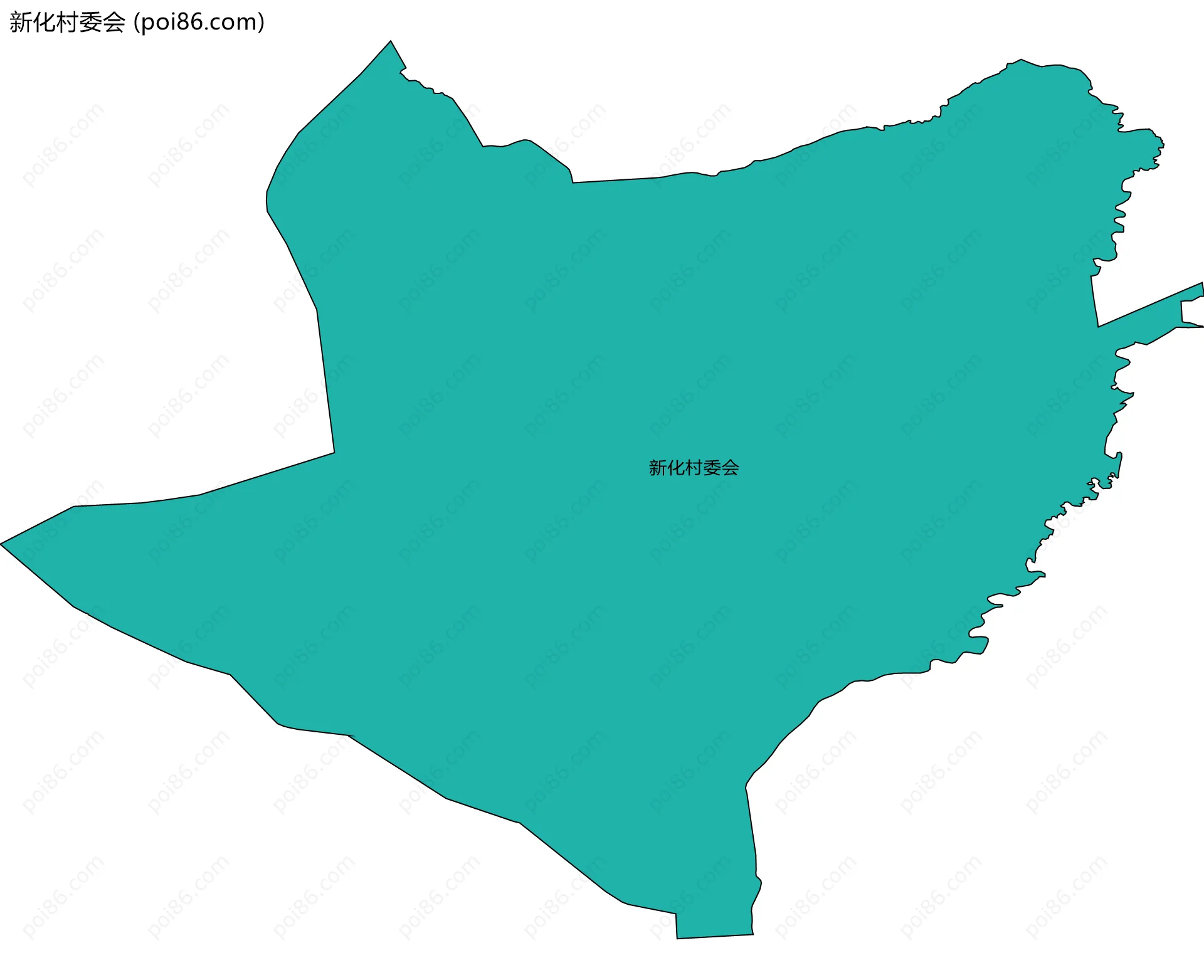 新化村委会边界地图