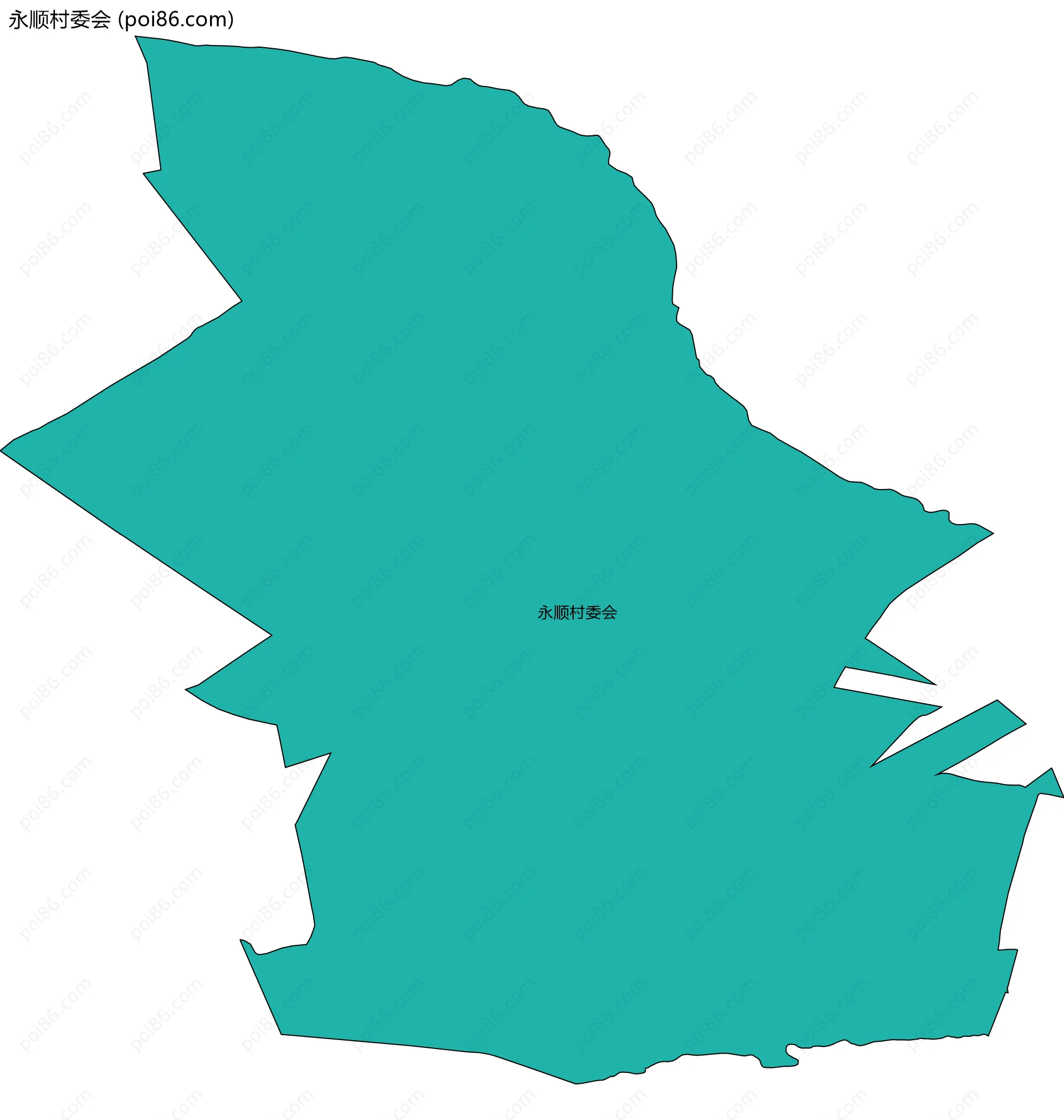 永顺村委会边界地图