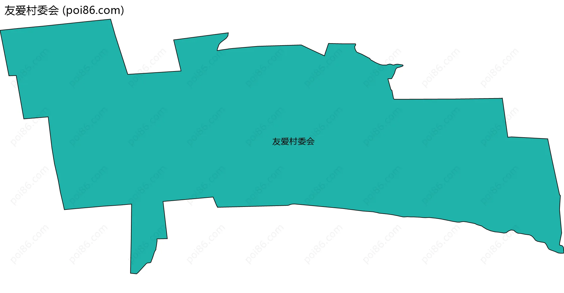 友爱村委会边界地图