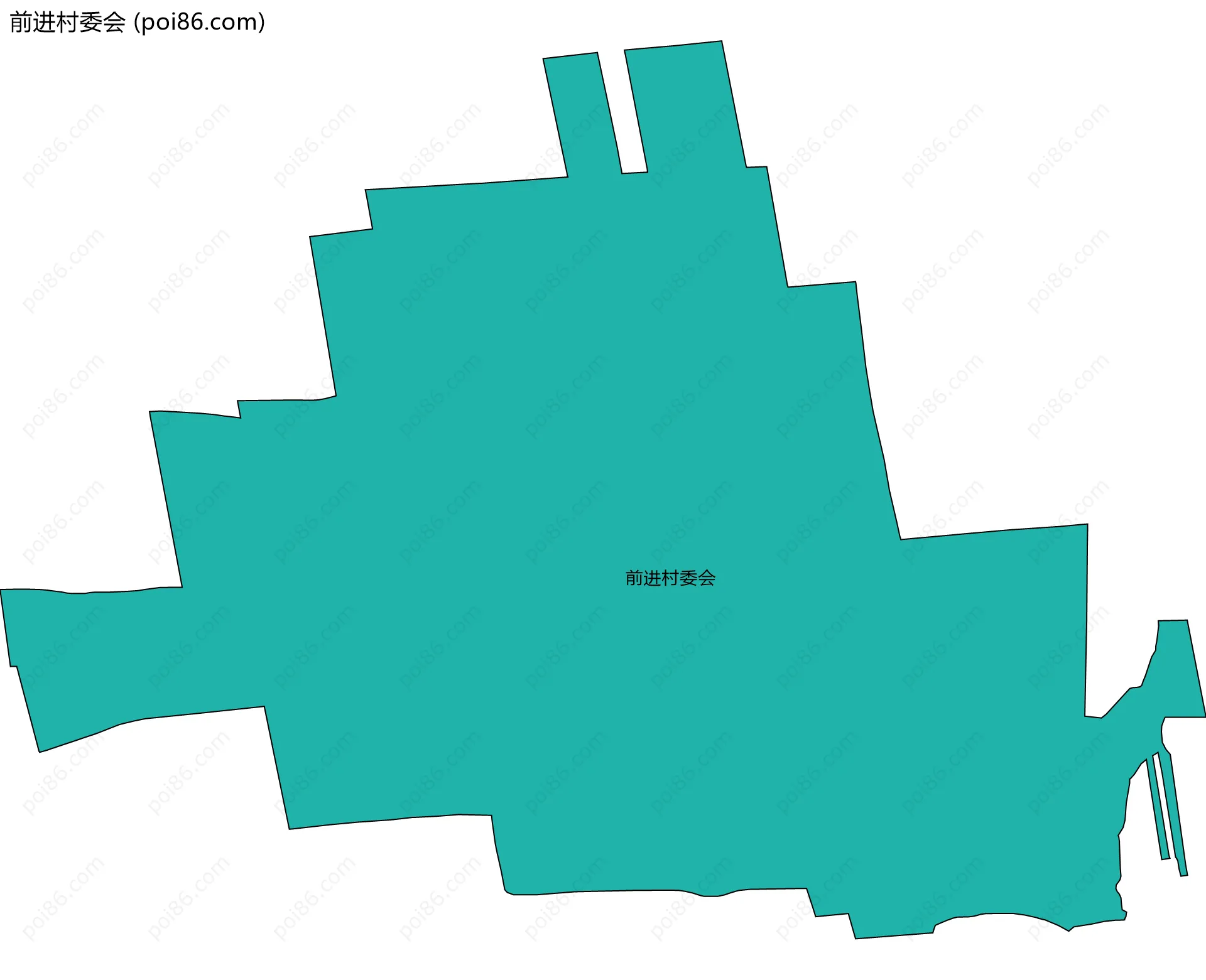 前进村委会边界地图