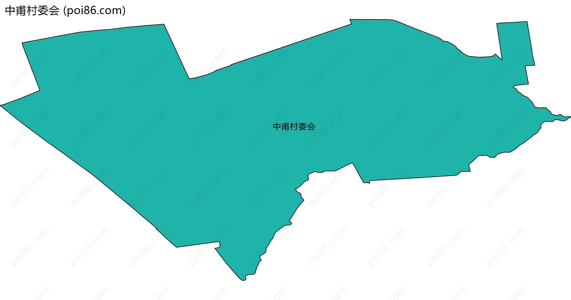 中甫村委会边界地图