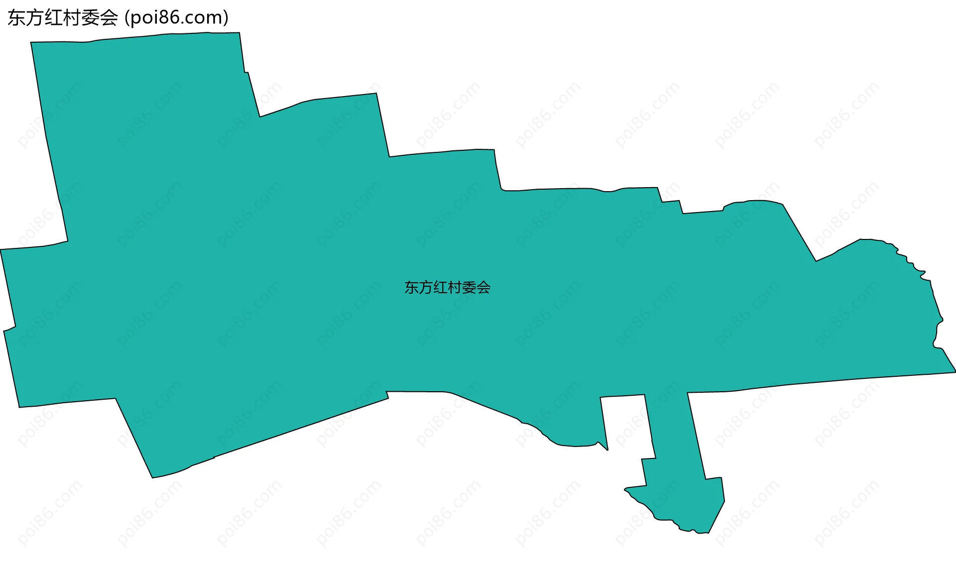 东方红村委会边界地图