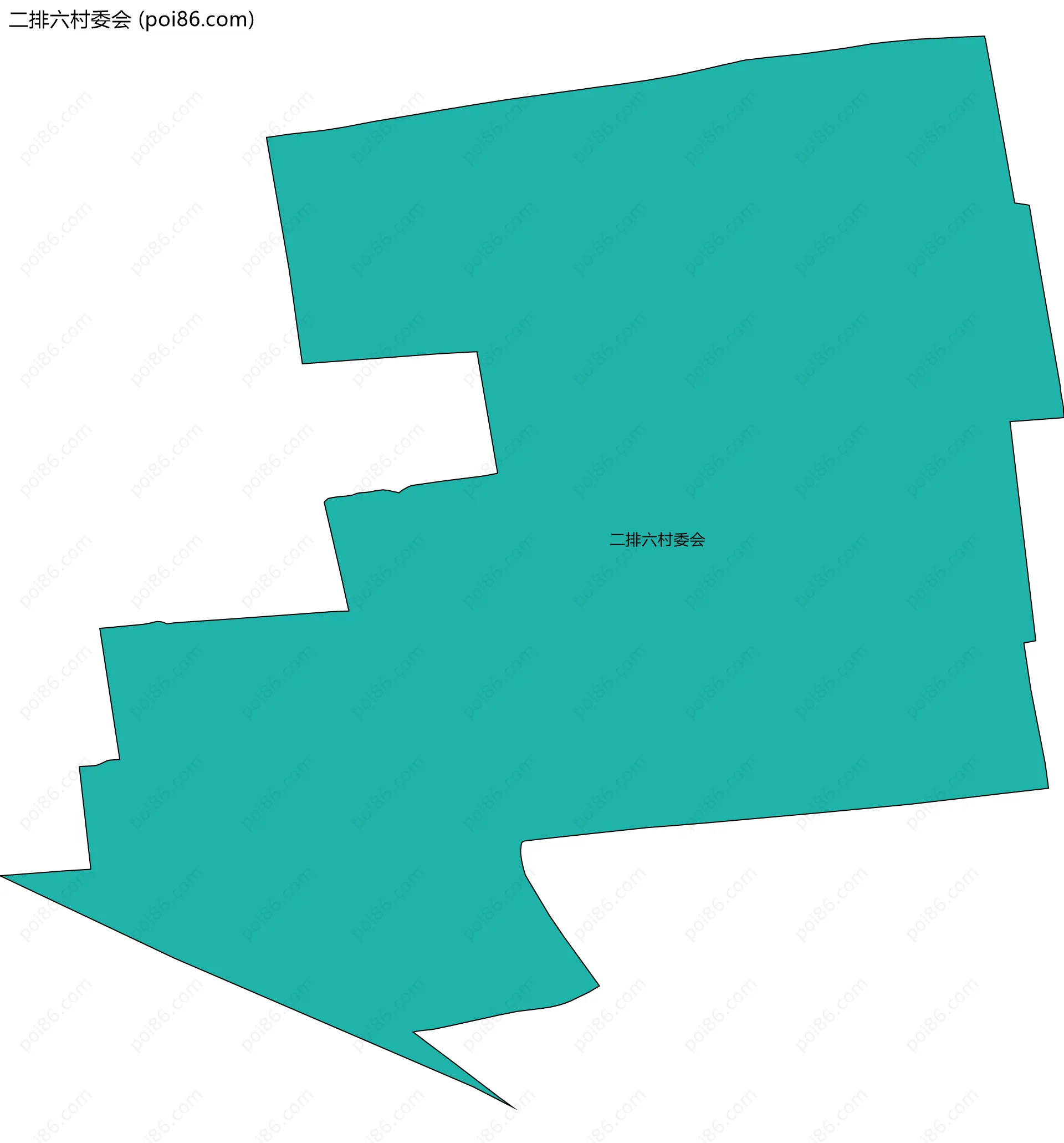 二排六村委会边界地图