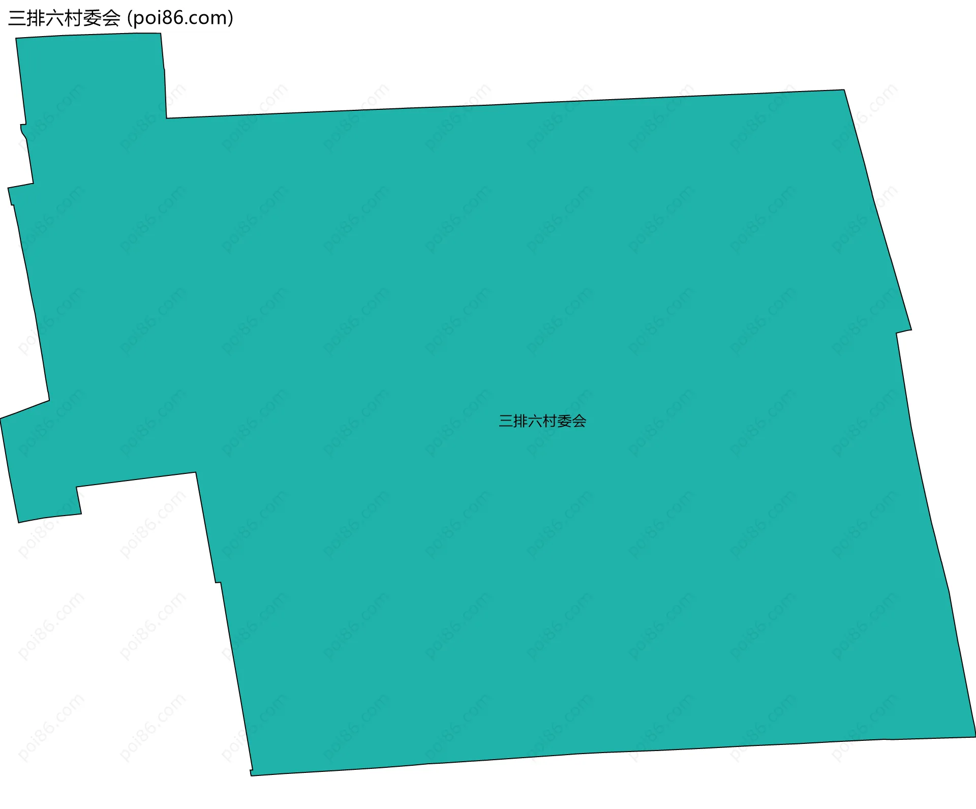 三排六村委会边界地图