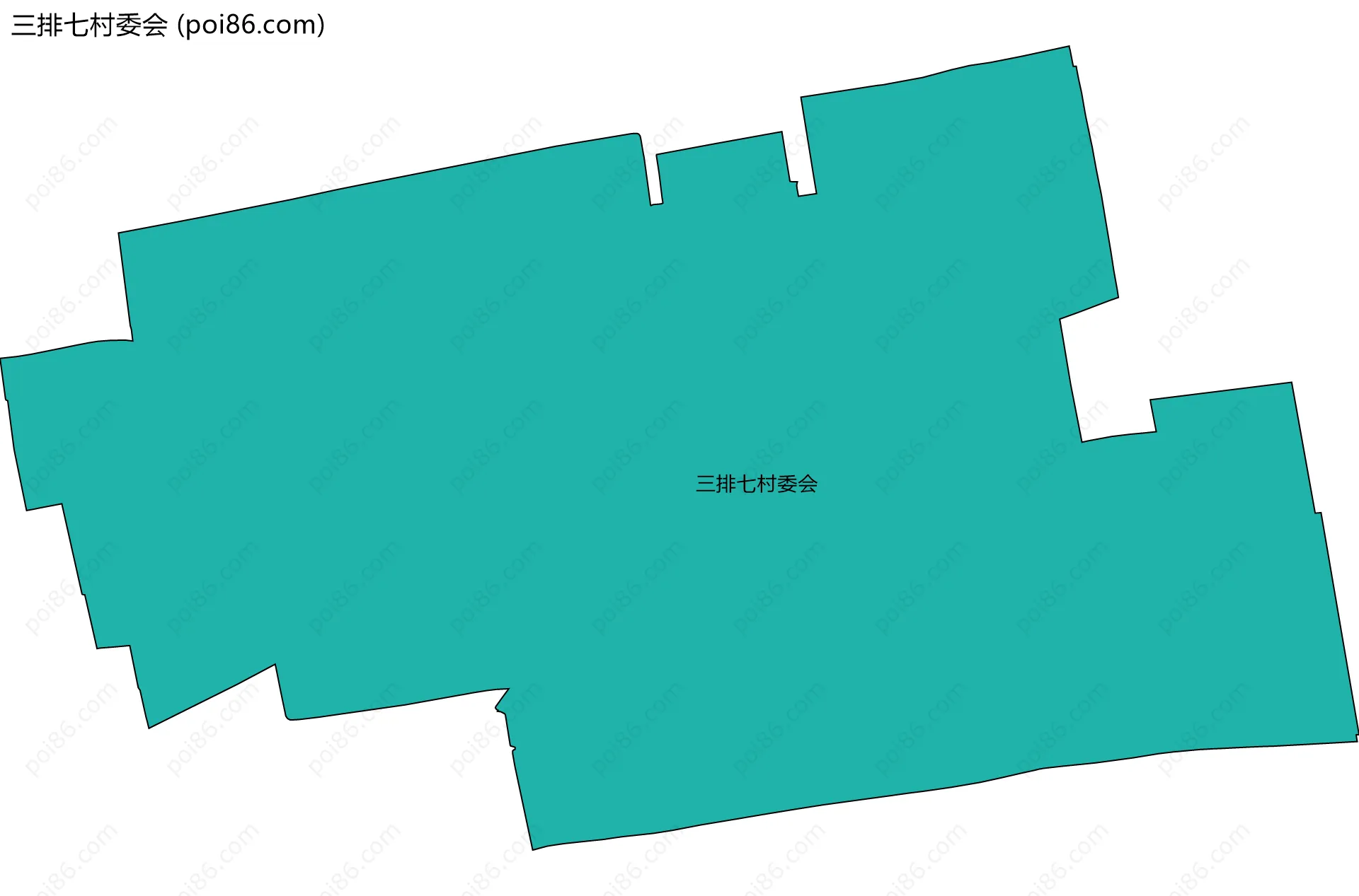 三排七村委会边界地图