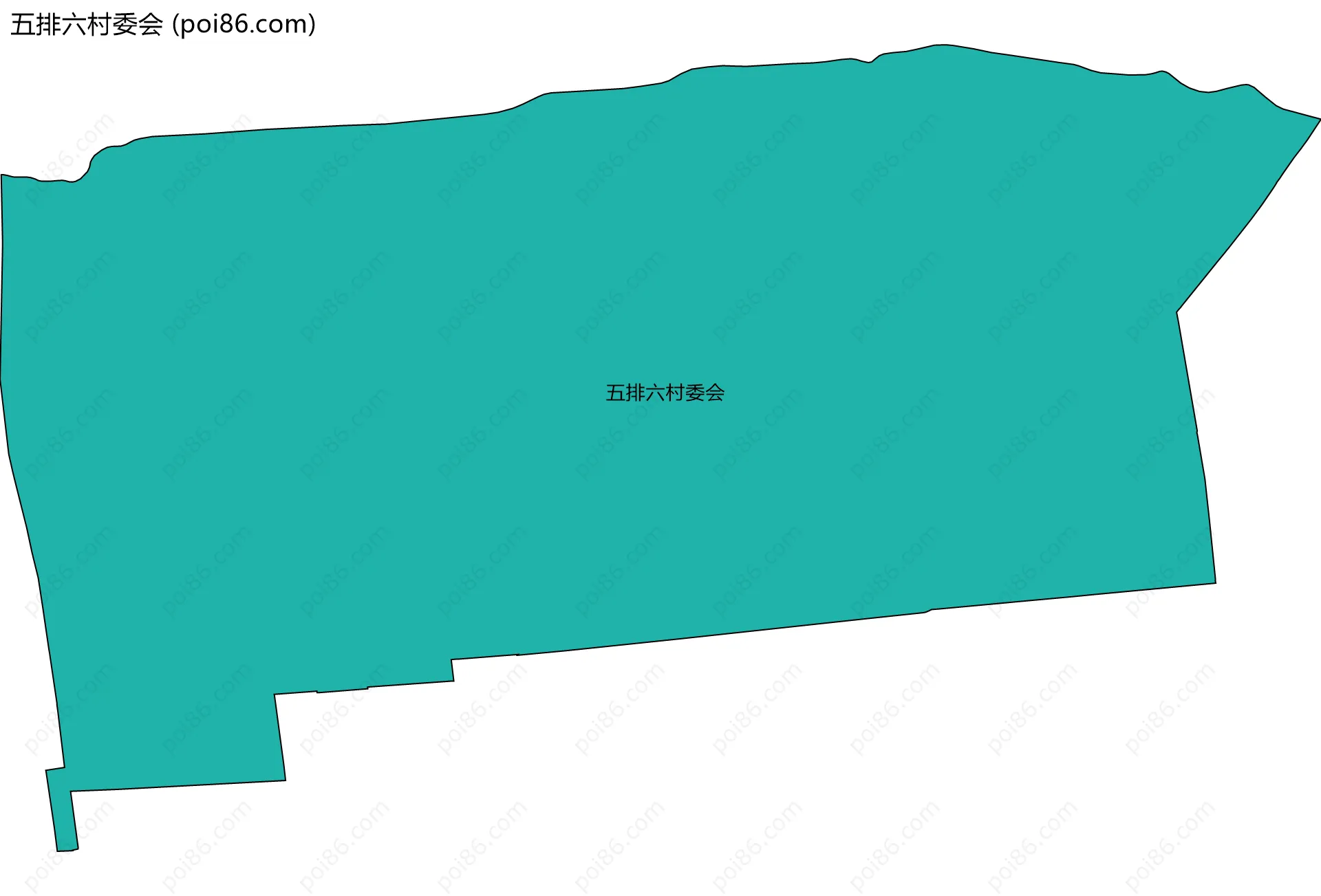 五排六村委会边界地图
