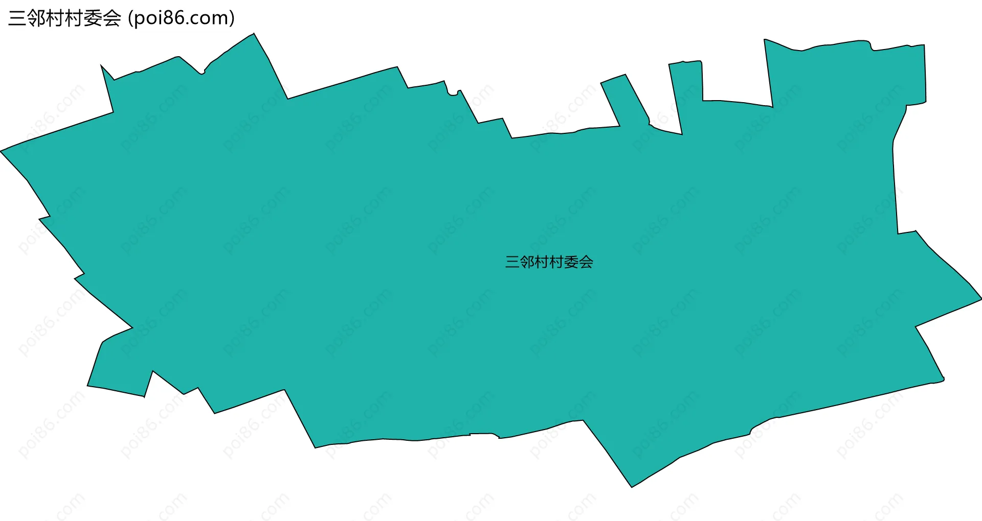 三邻村村委会边界地图