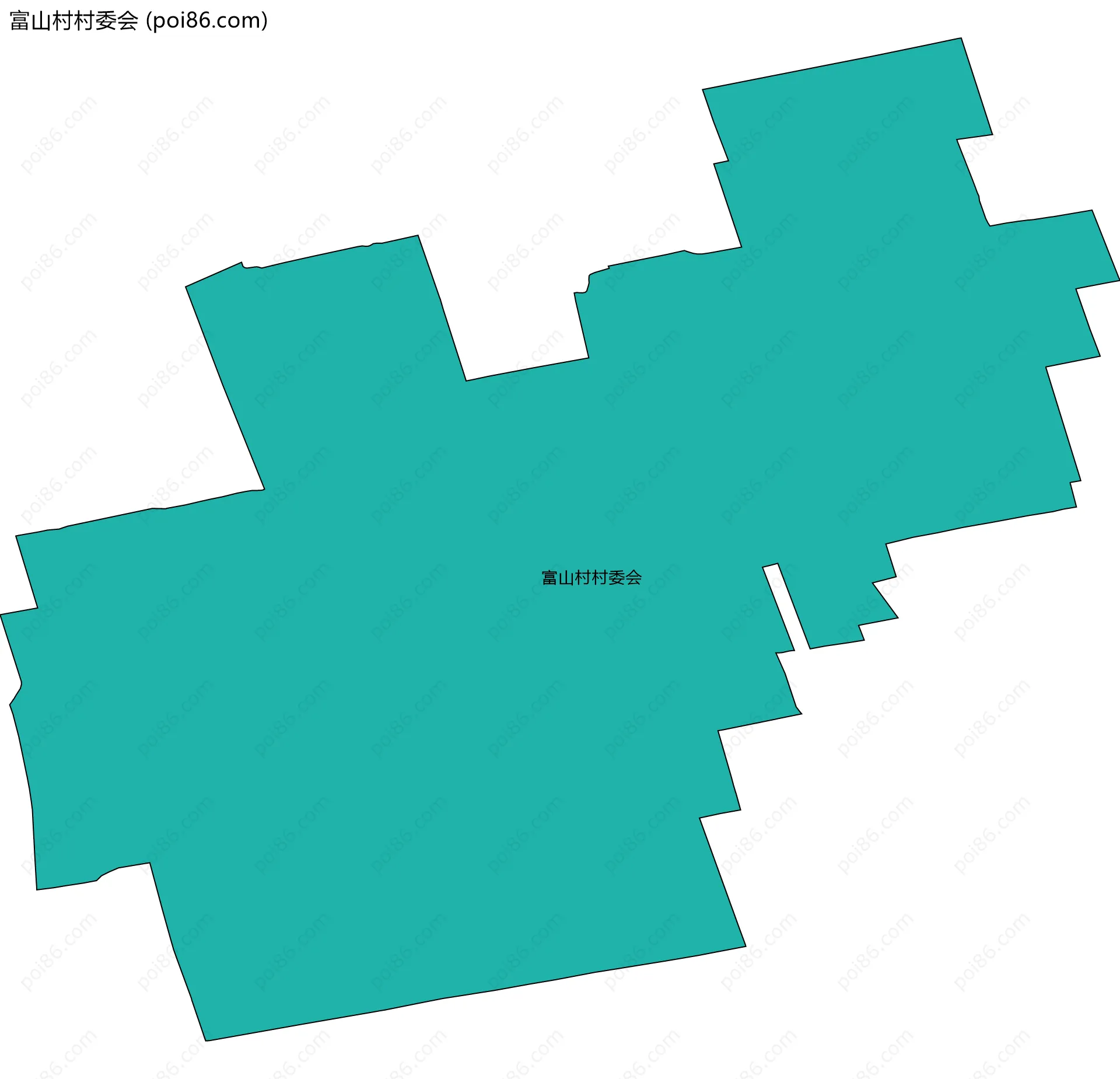 富山村村委会边界地图