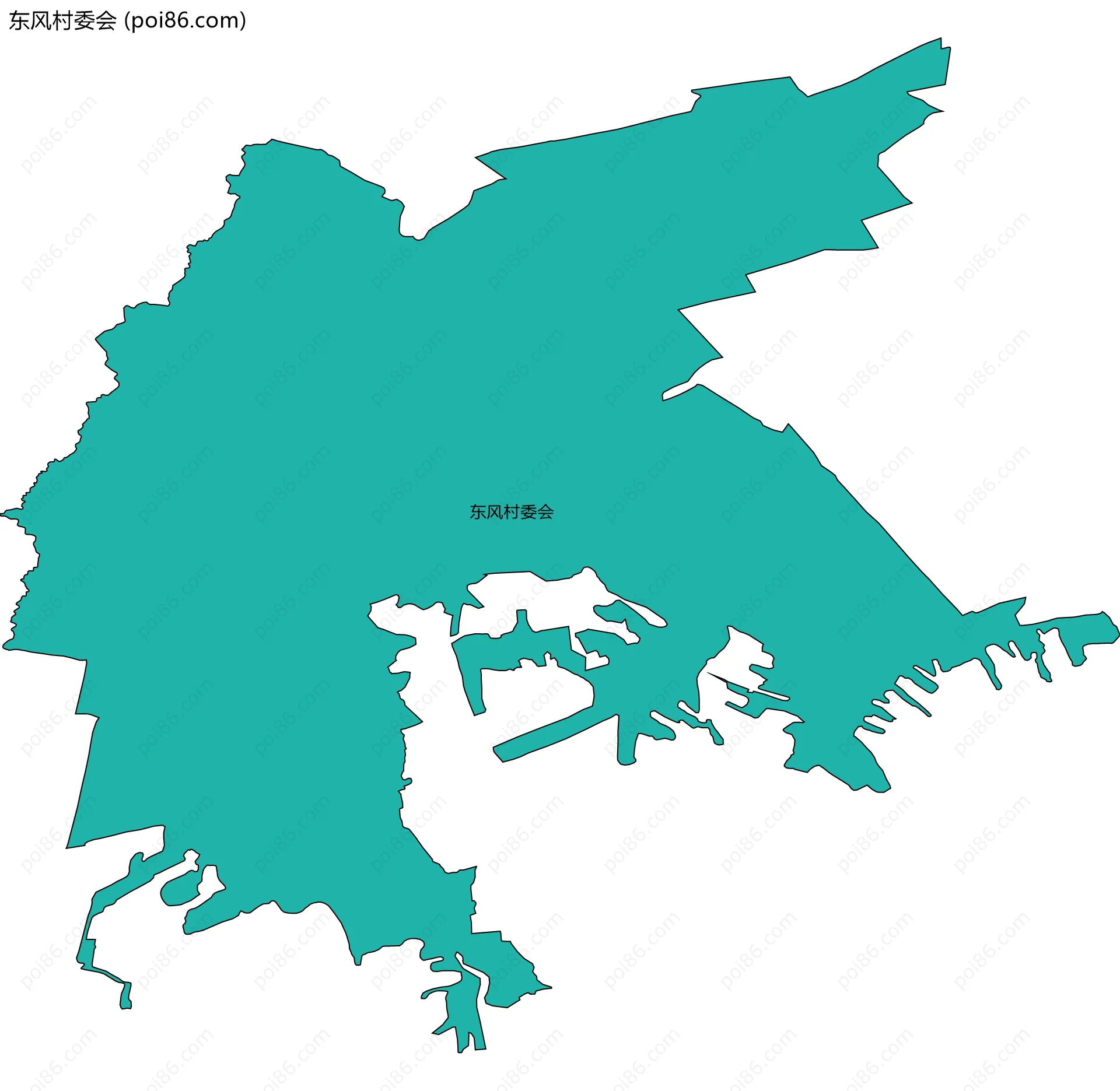 东风村委会边界地图