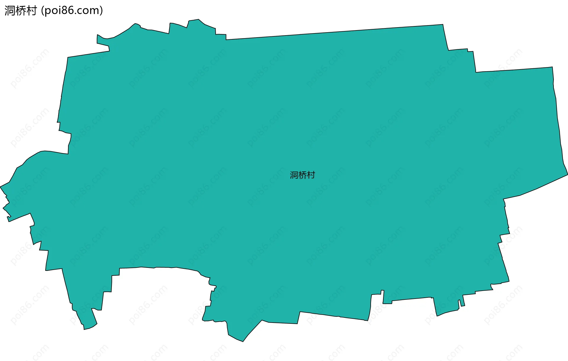 洞桥村边界地图