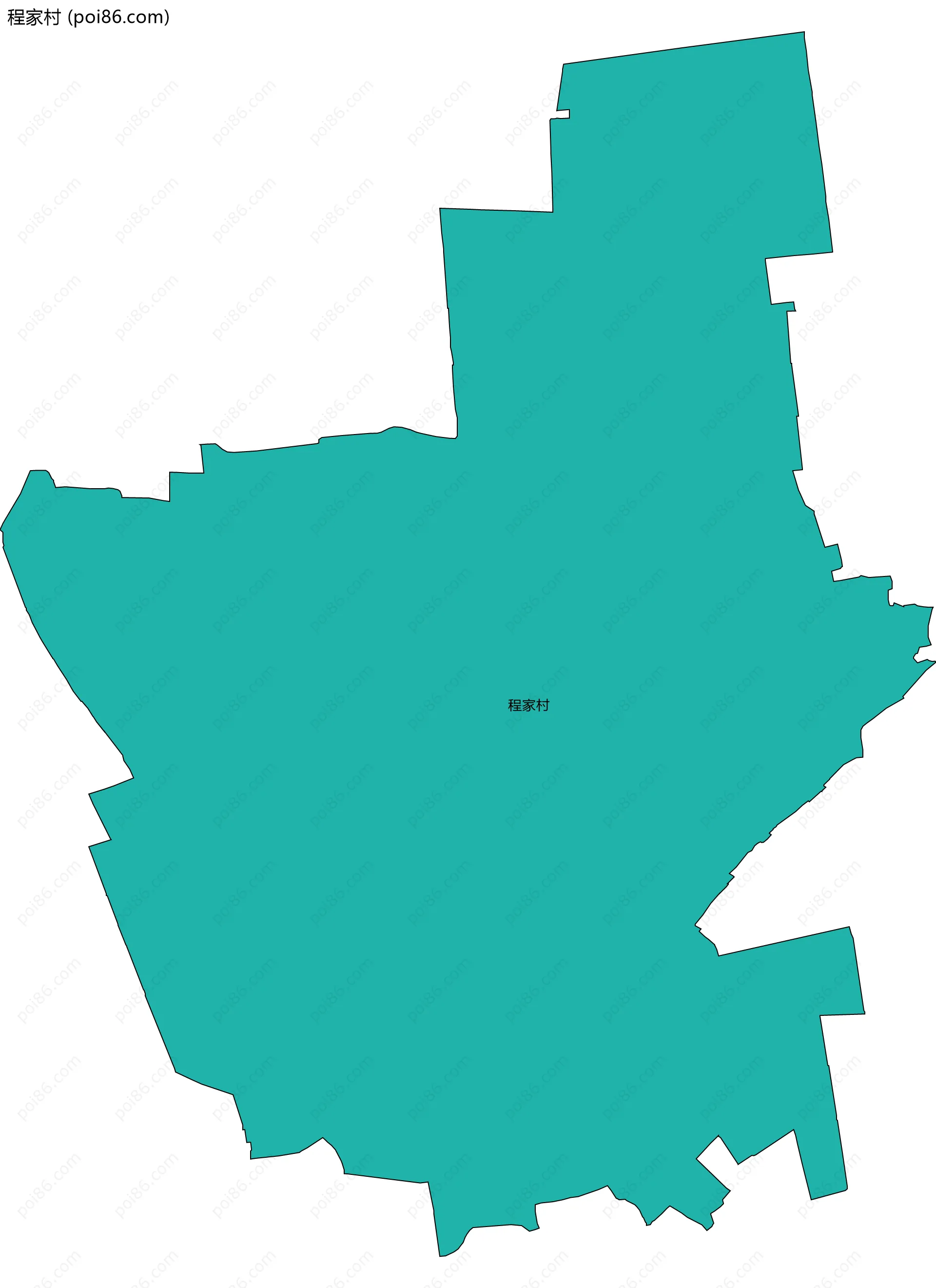 程家村边界地图
