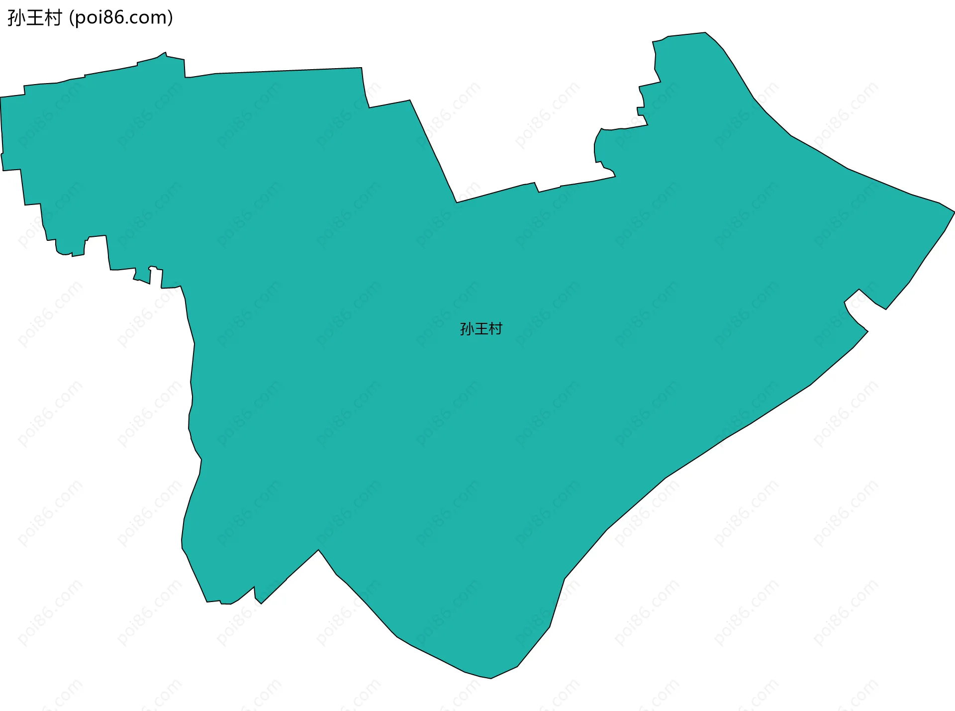孙王村边界地图