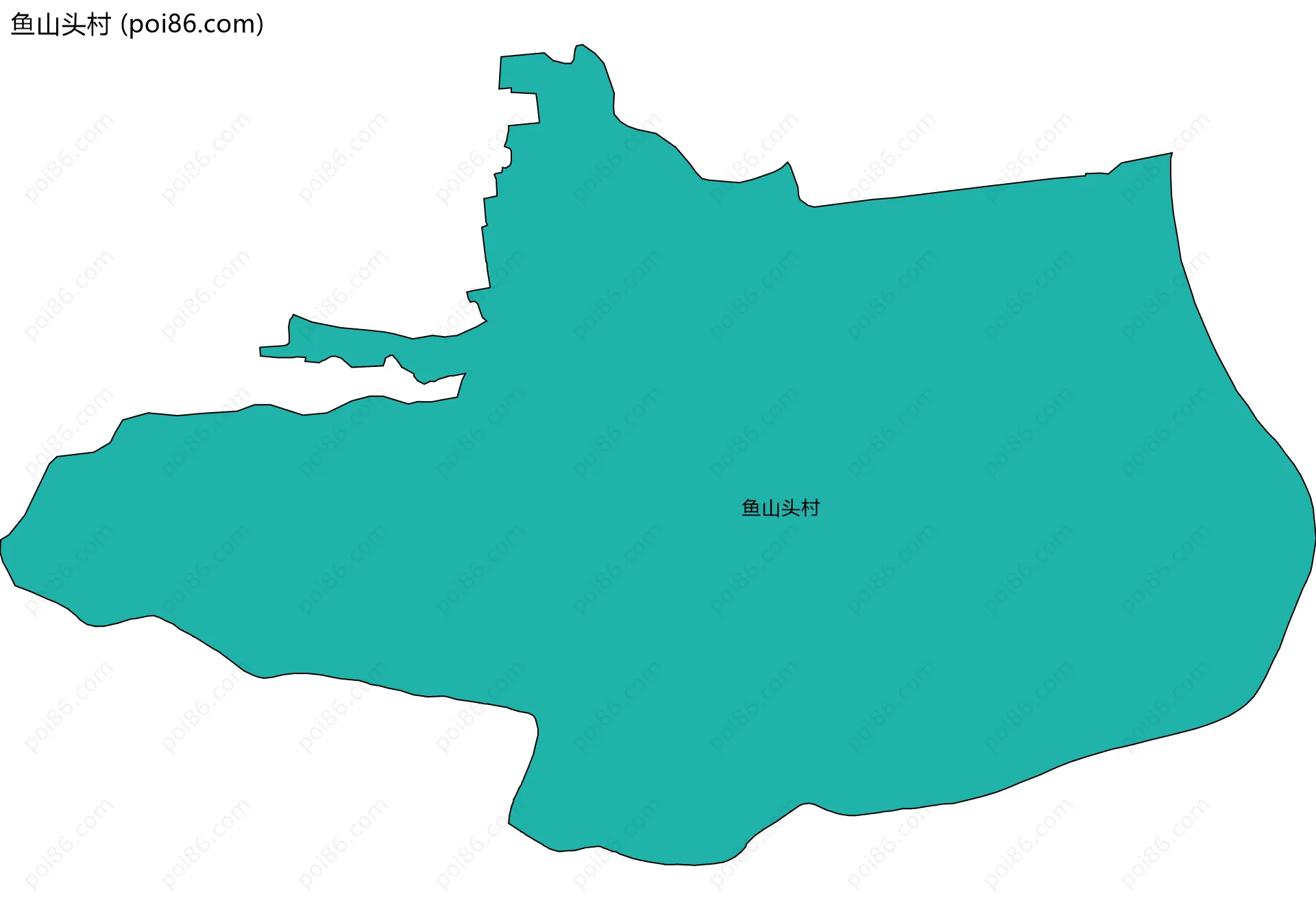 鱼山头村边界地图