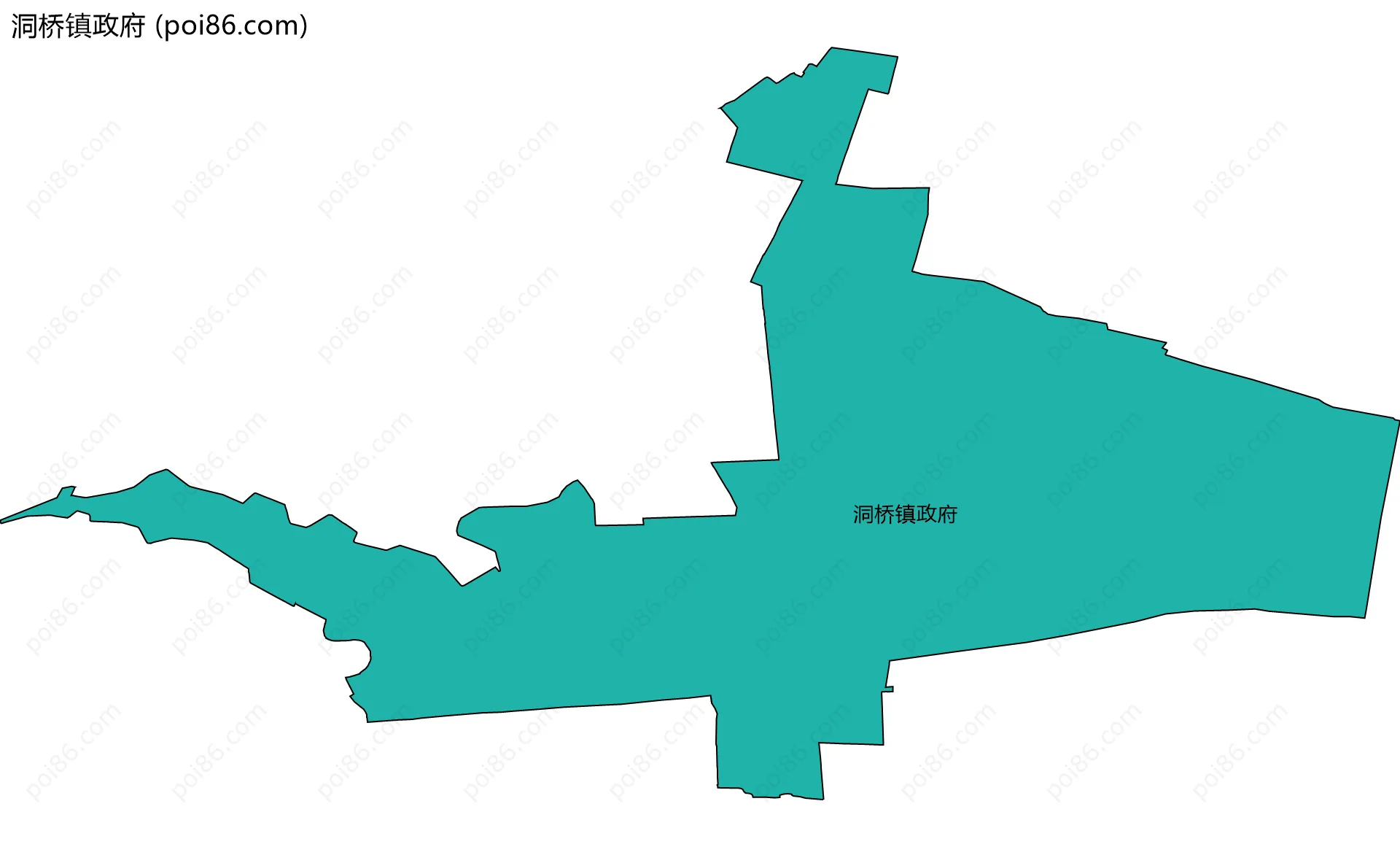洞桥镇政府边界地图