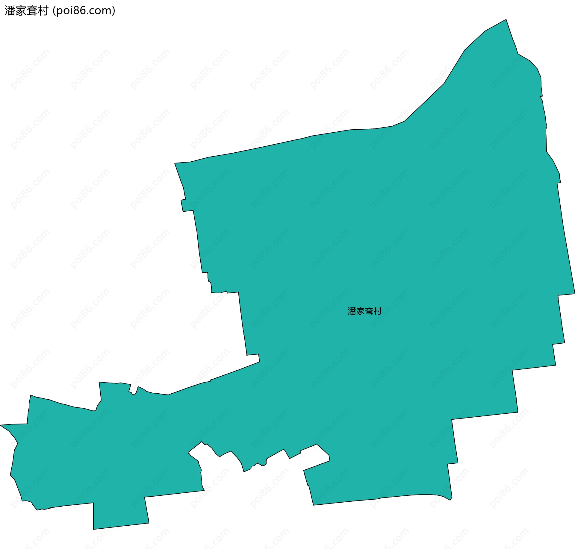 潘家耷村边界地图