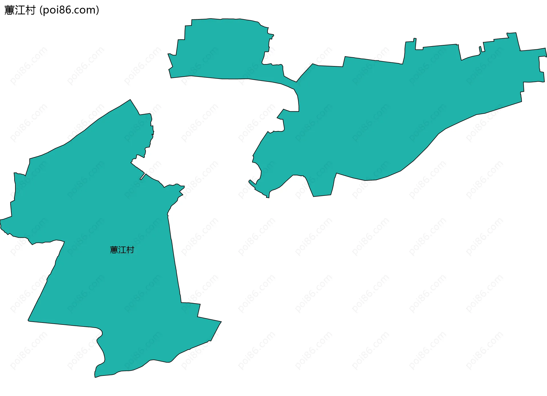 蕙江村边界地图