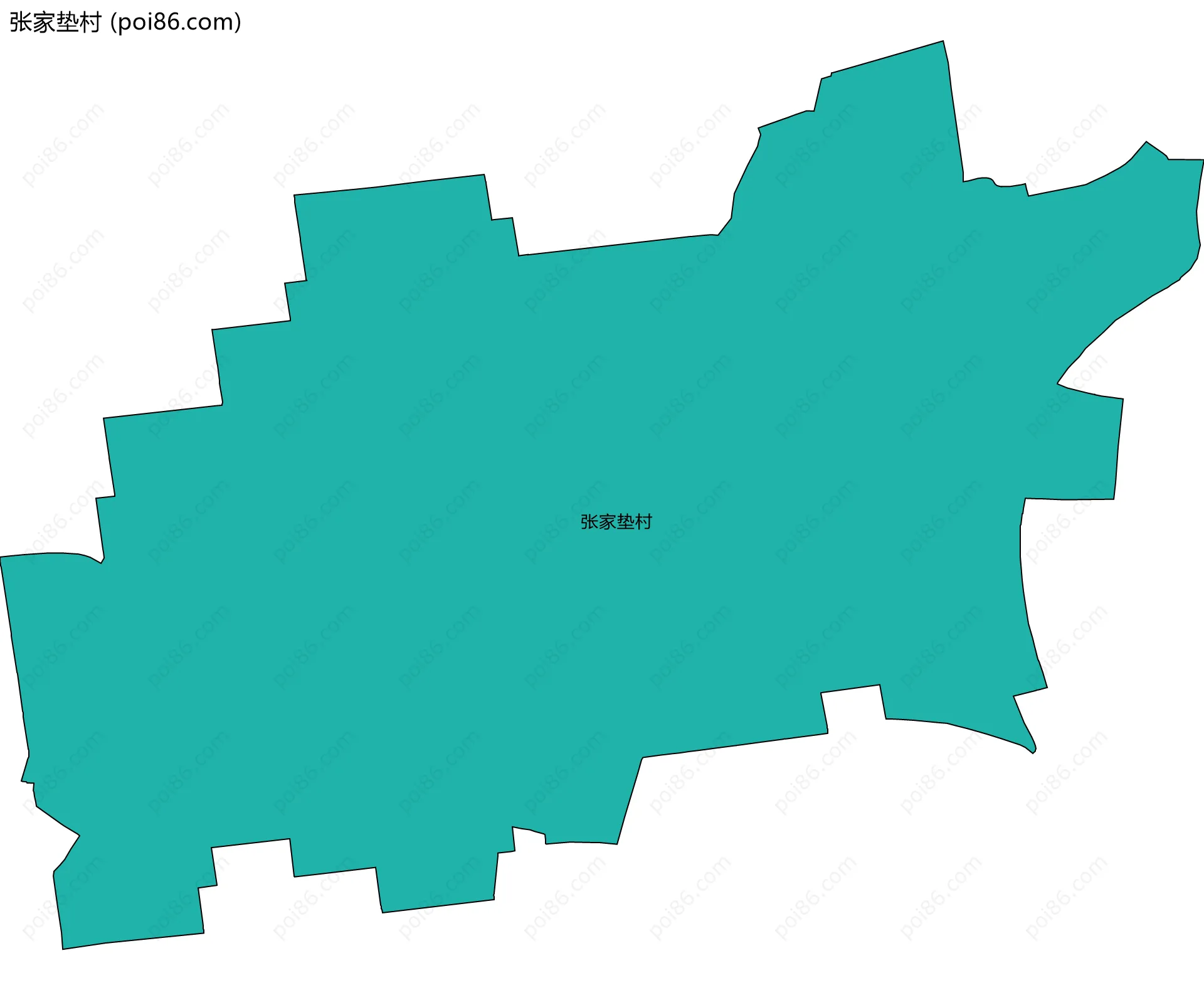 张家垫村边界地图