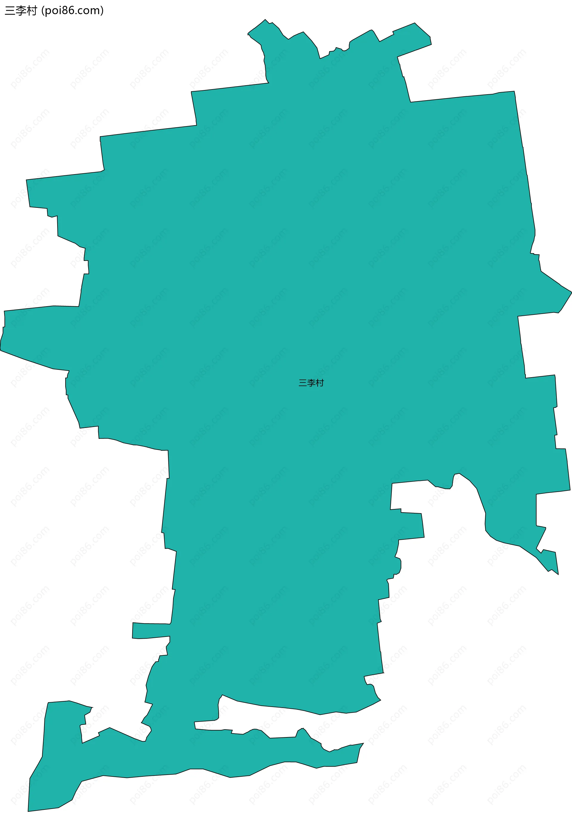 三李村边界地图