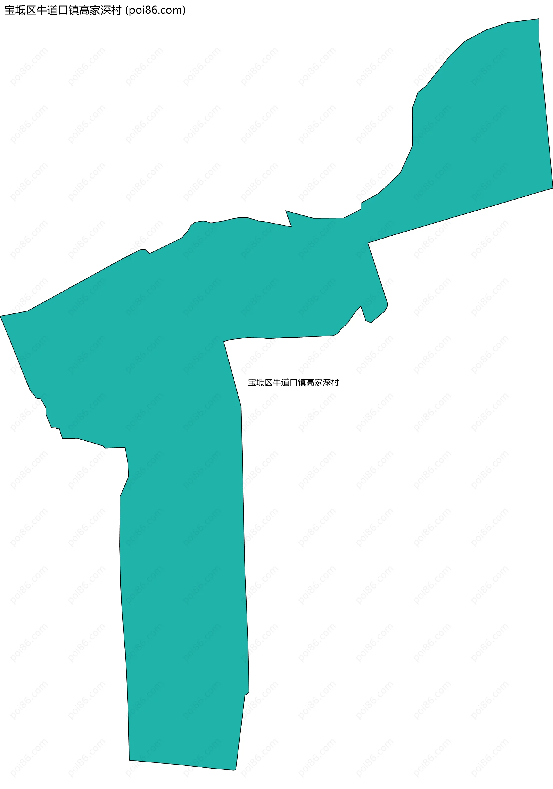 宝坻区牛道口镇高家深村边界地图