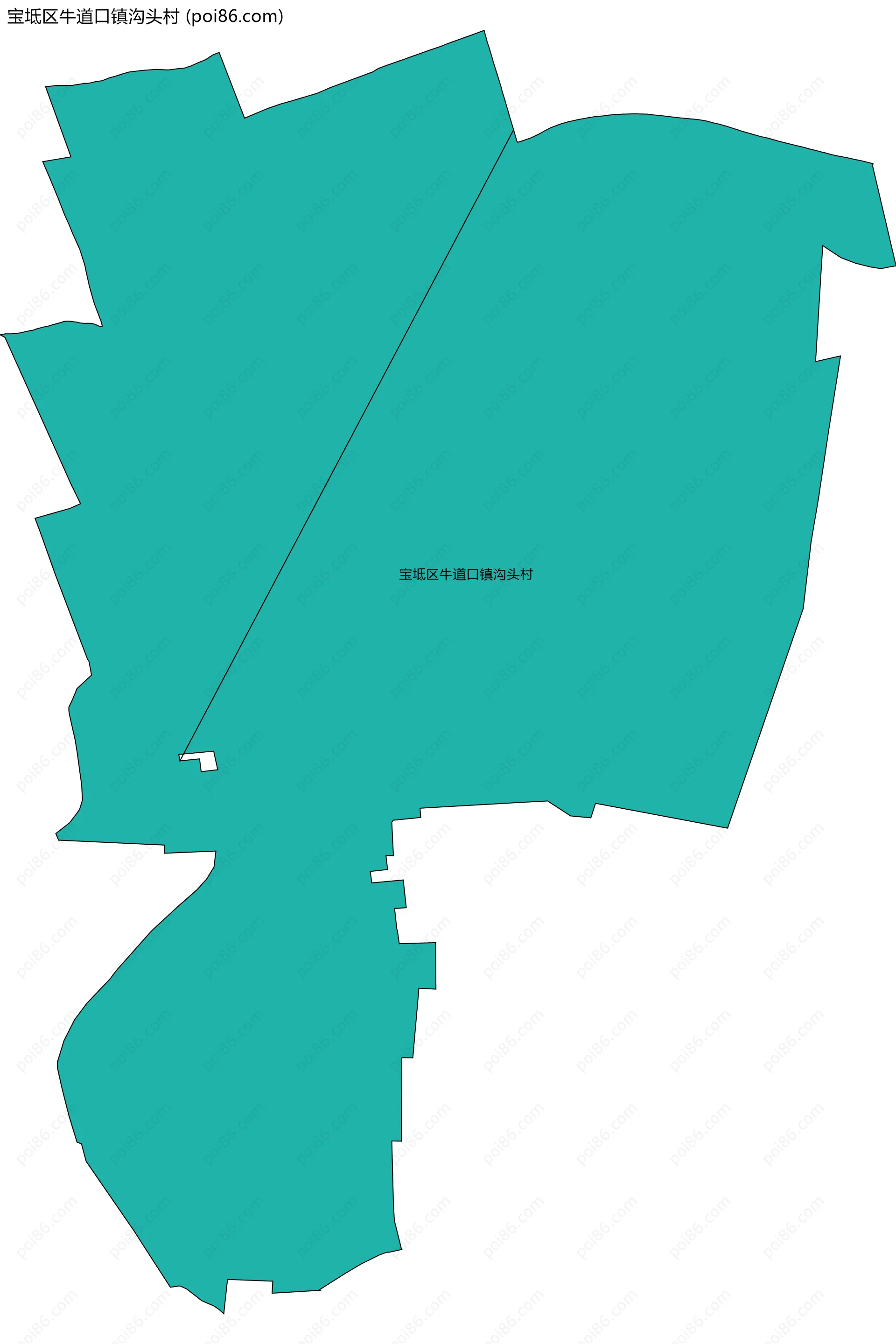 宝坻区牛道口镇沟头村边界地图