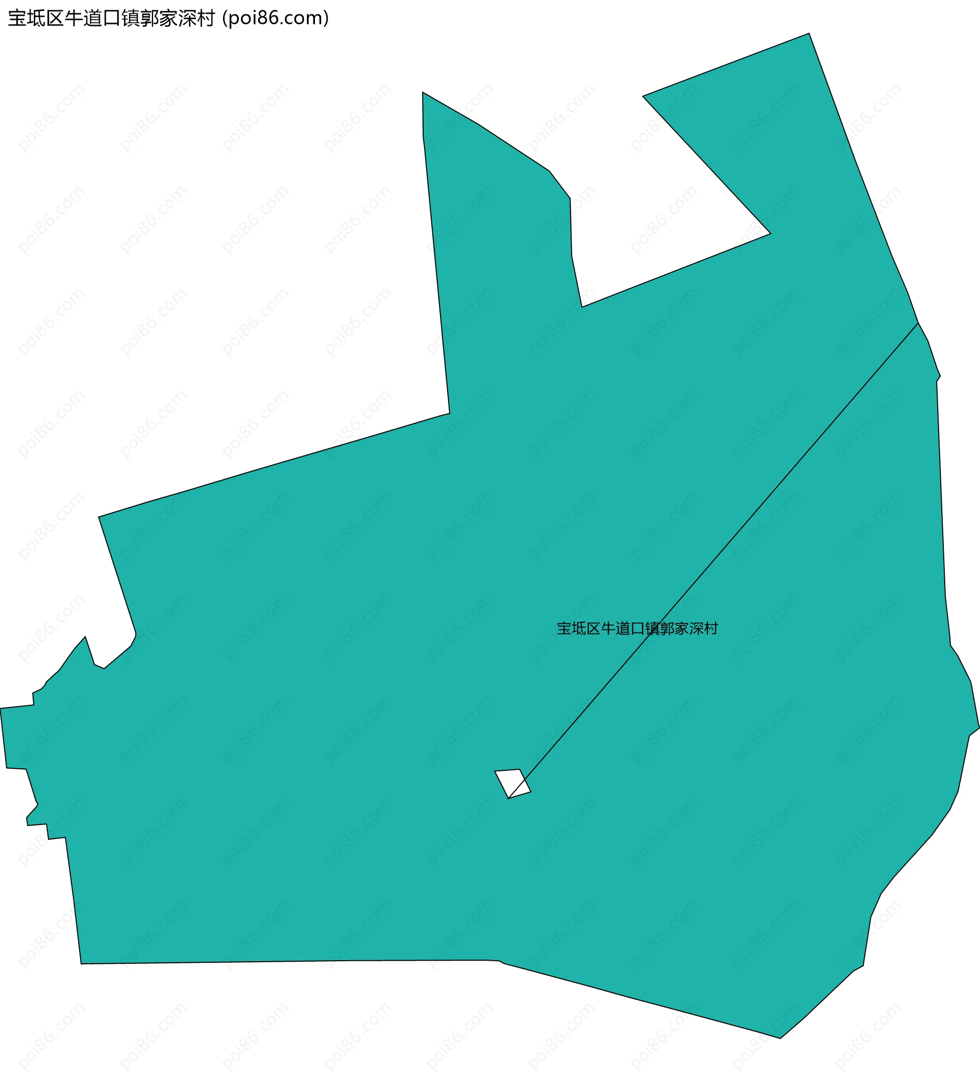 宝坻区牛道口镇郭家深村边界地图