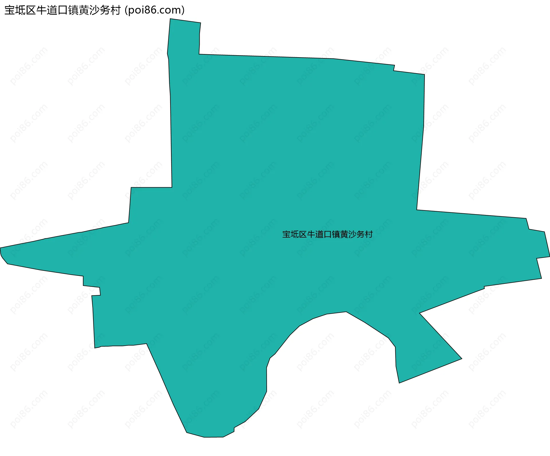 宝坻区牛道口镇黄沙务村边界地图