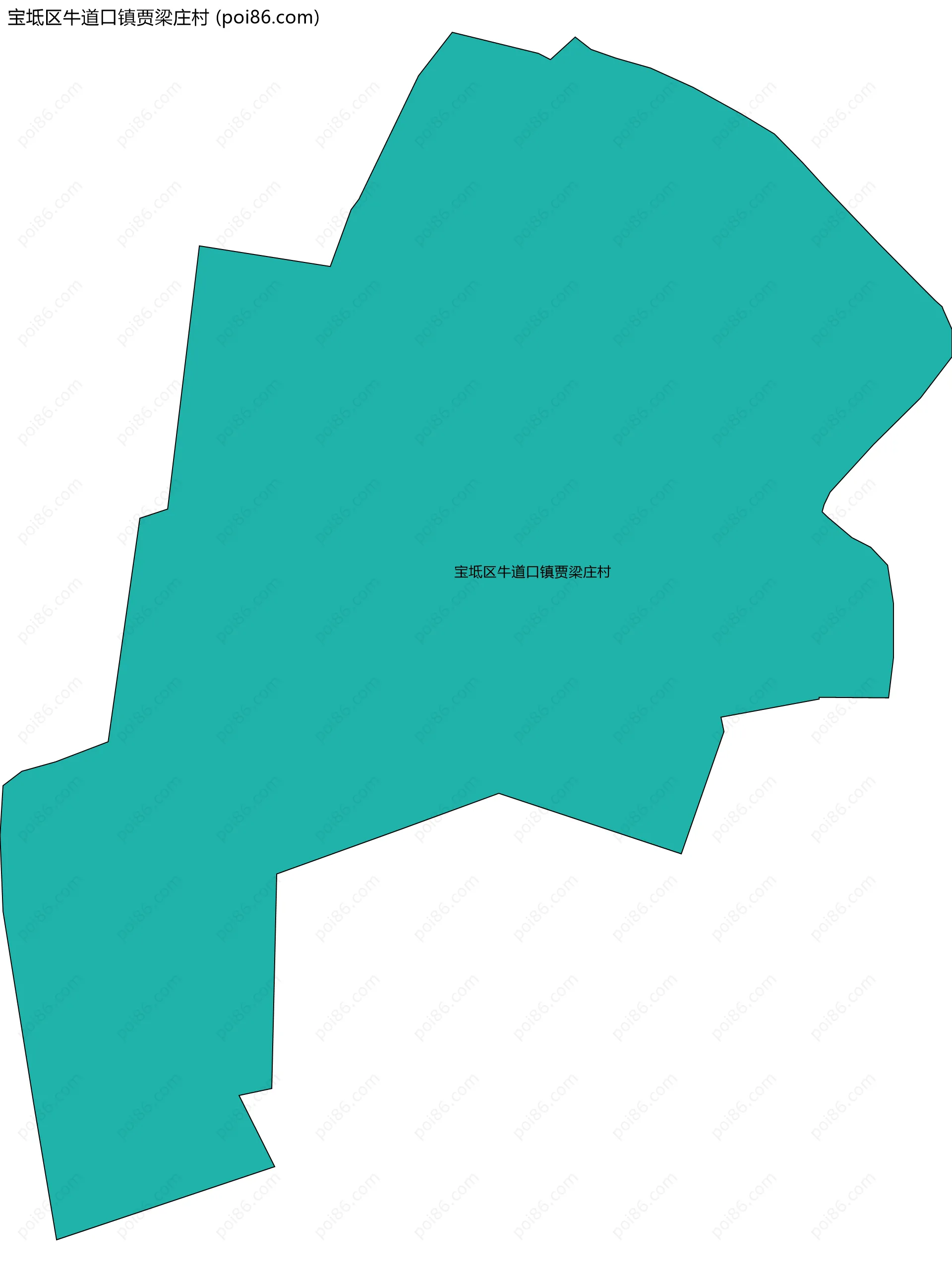 宝坻区牛道口镇贾梁庄村边界地图