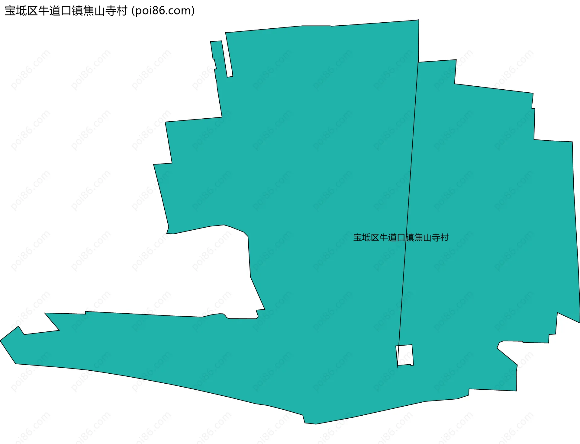 宝坻区牛道口镇焦山寺村边界地图