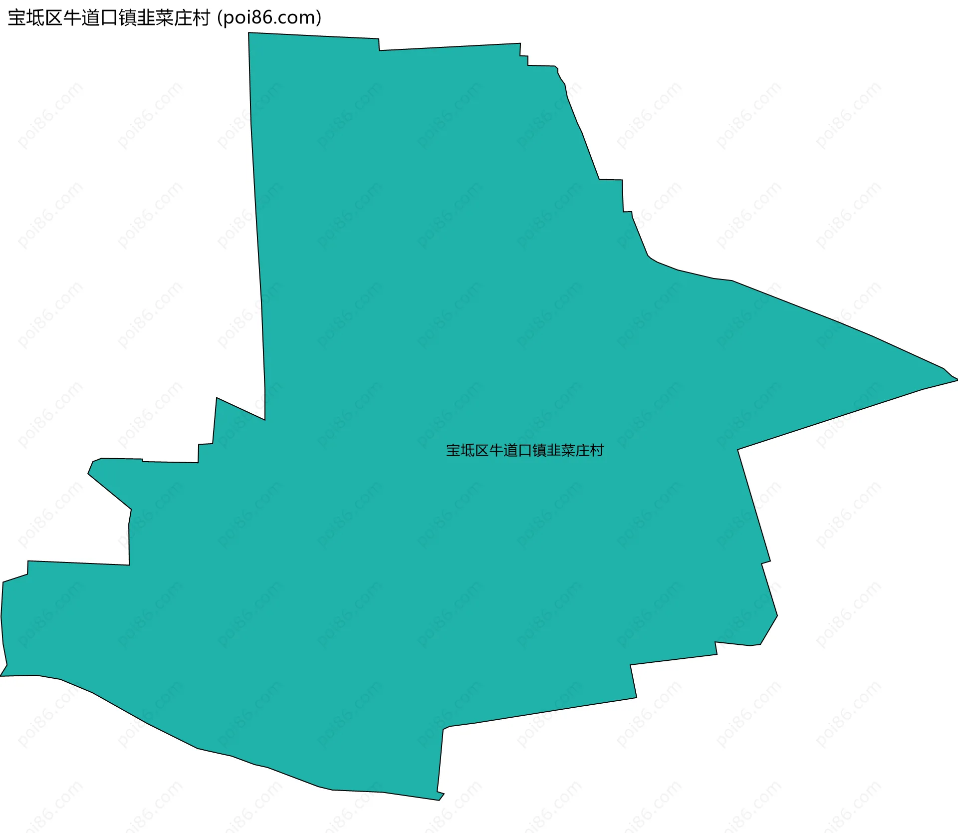 宝坻区牛道口镇韭菜庄村边界地图