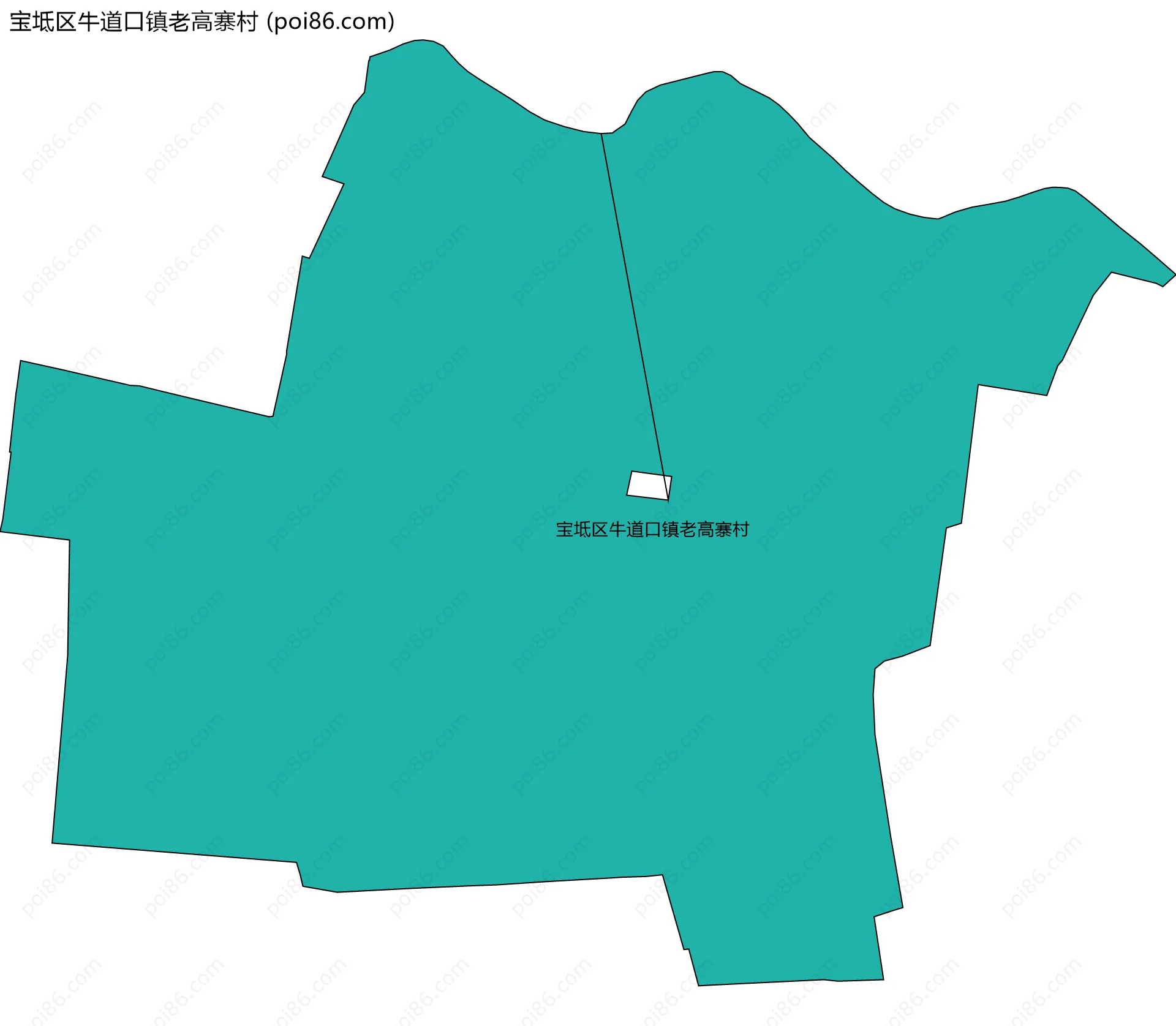 宝坻区牛道口镇老高寨村边界地图