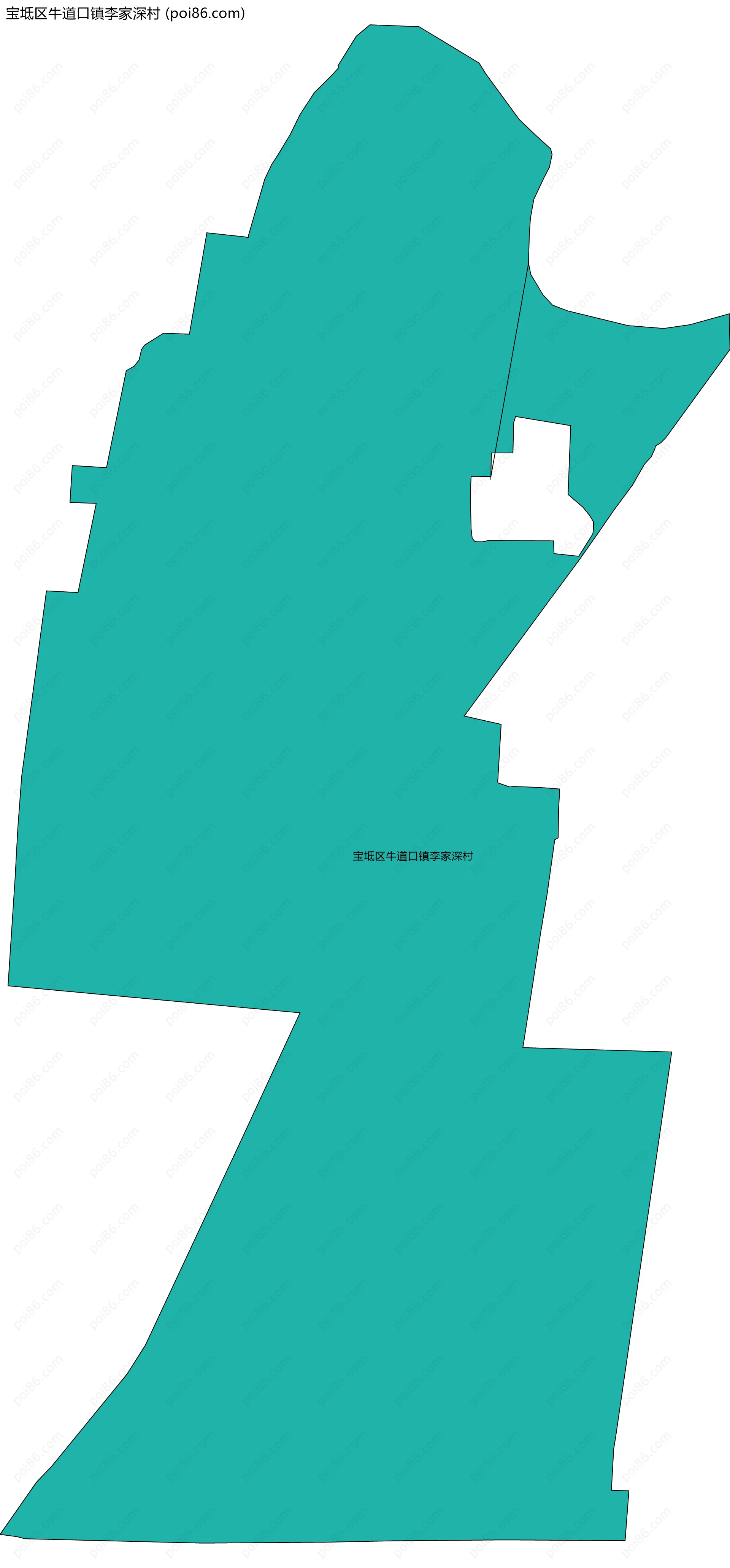 宝坻区牛道口镇李家深村边界地图
