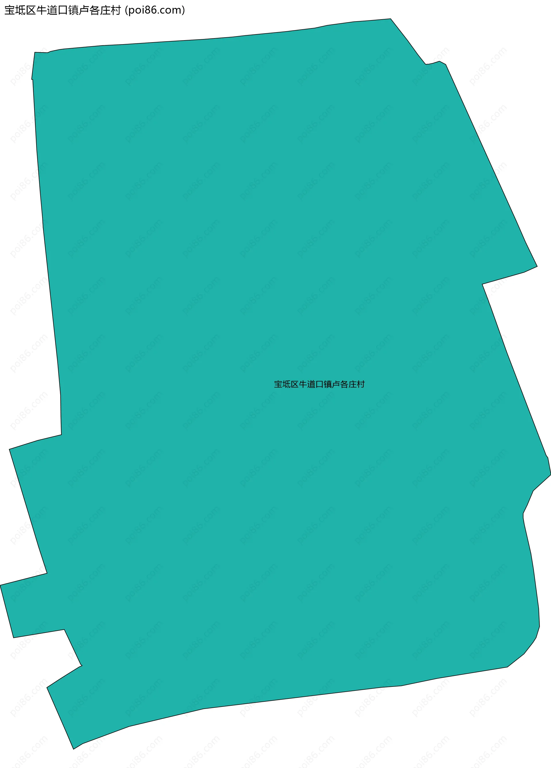 宝坻区牛道口镇卢各庄村边界地图