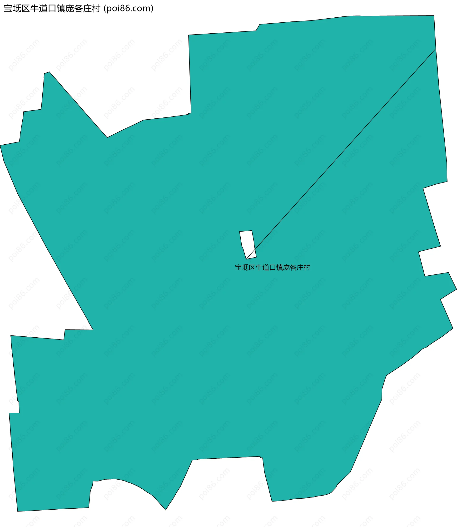 宝坻区牛道口镇庞各庄村边界地图