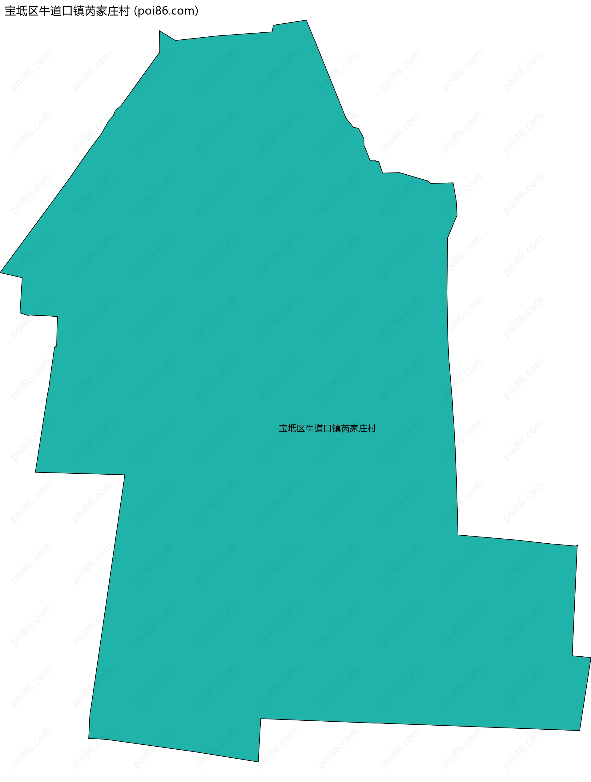 宝坻区牛道口镇芮家庄村边界地图