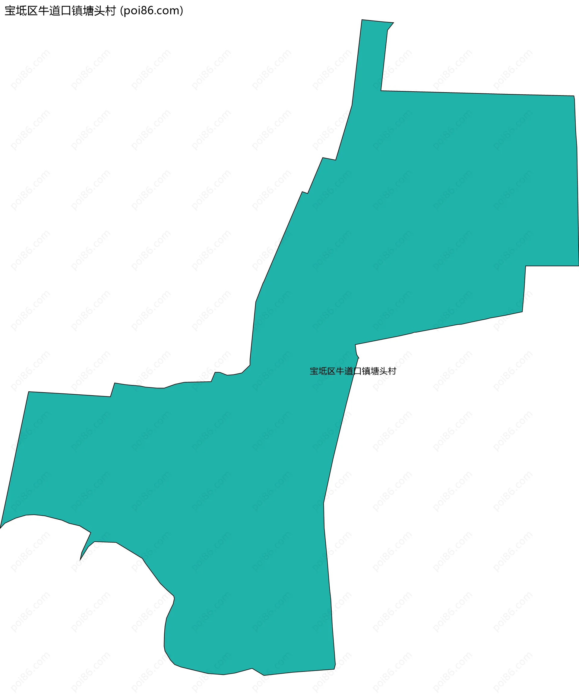 宝坻区牛道口镇塘头村边界地图
