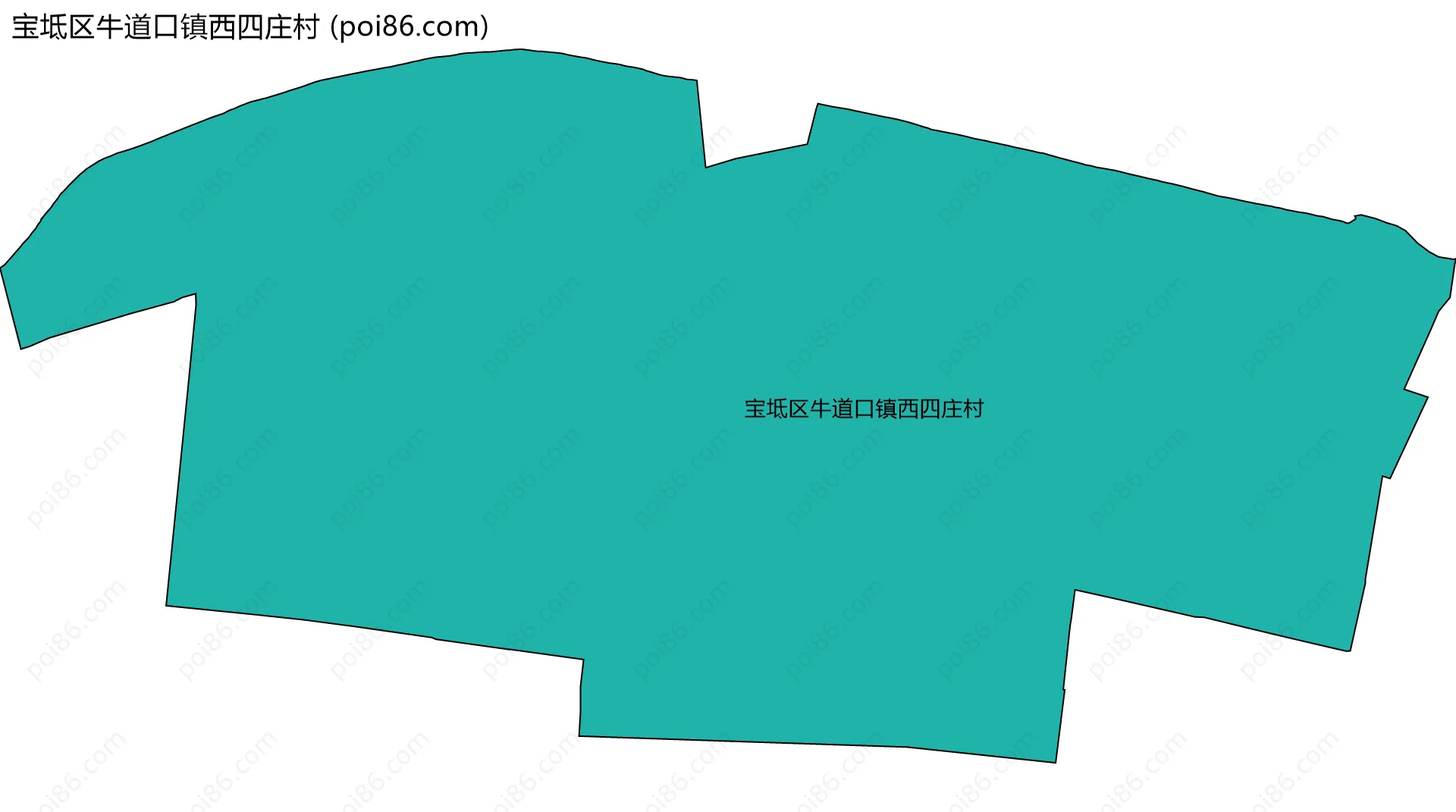 宝坻区牛道口镇西四庄村边界地图