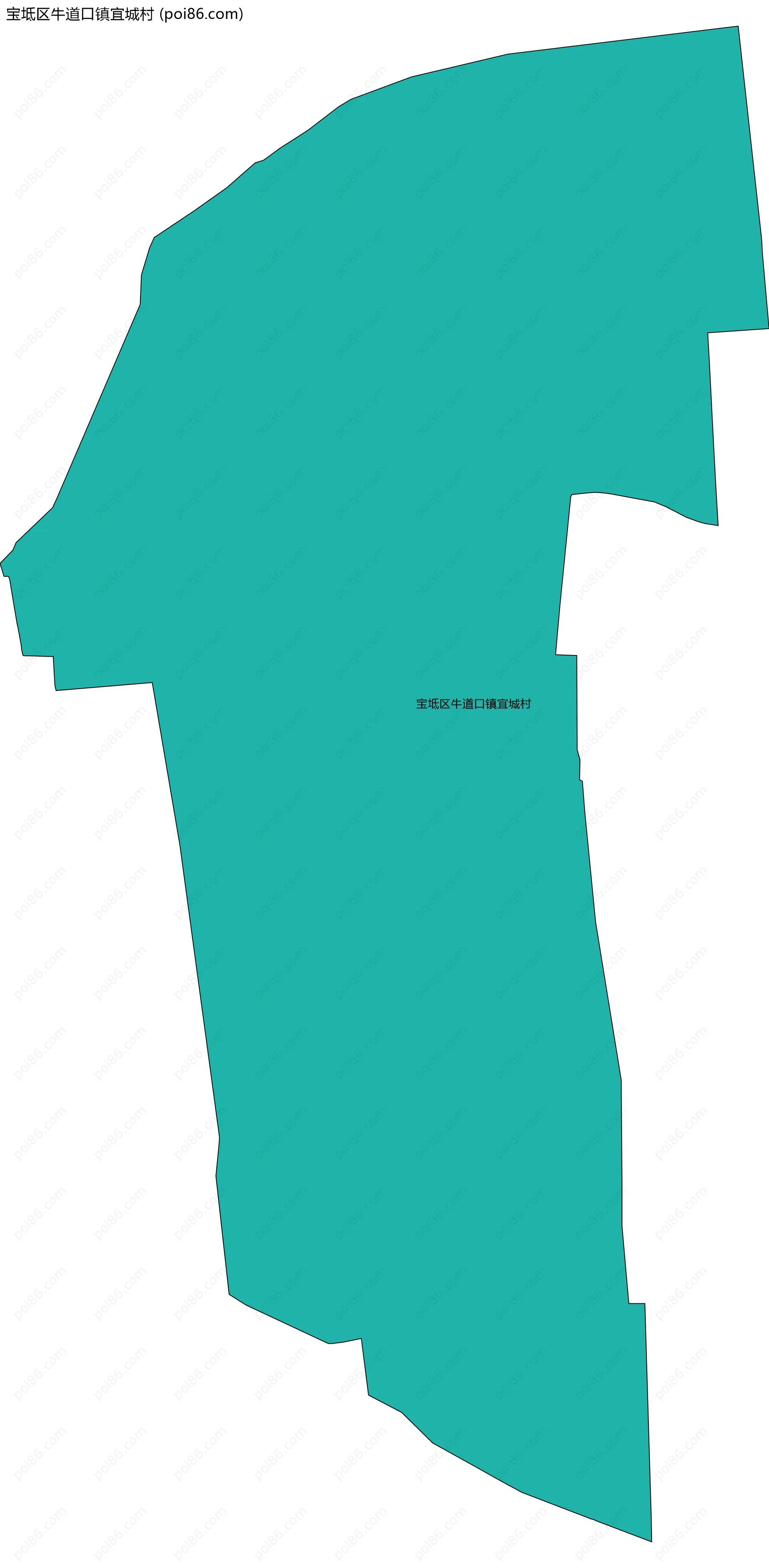 宝坻区牛道口镇宜城村边界地图