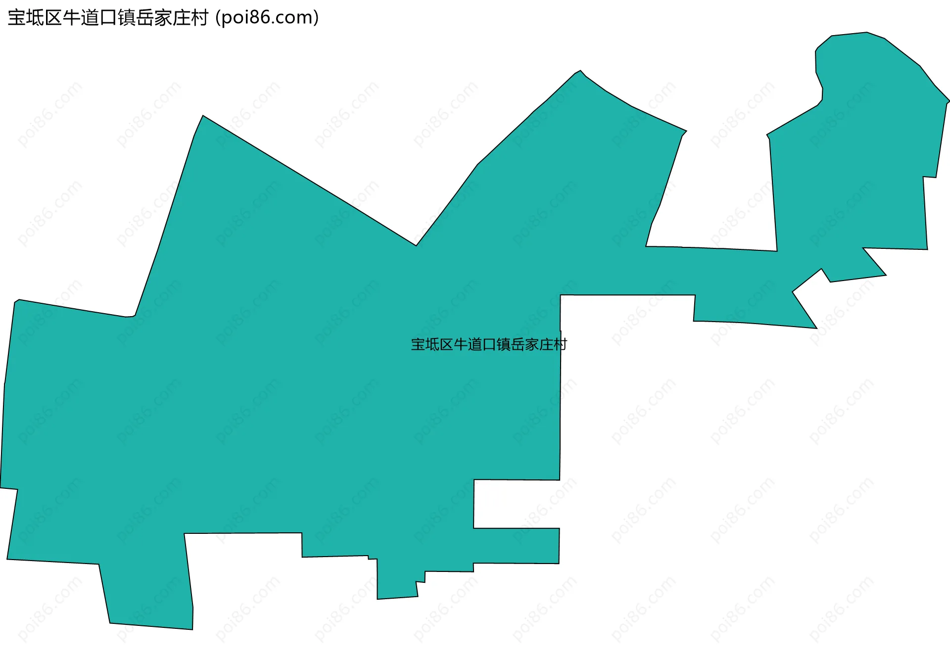 宝坻区牛道口镇岳家庄村边界地图