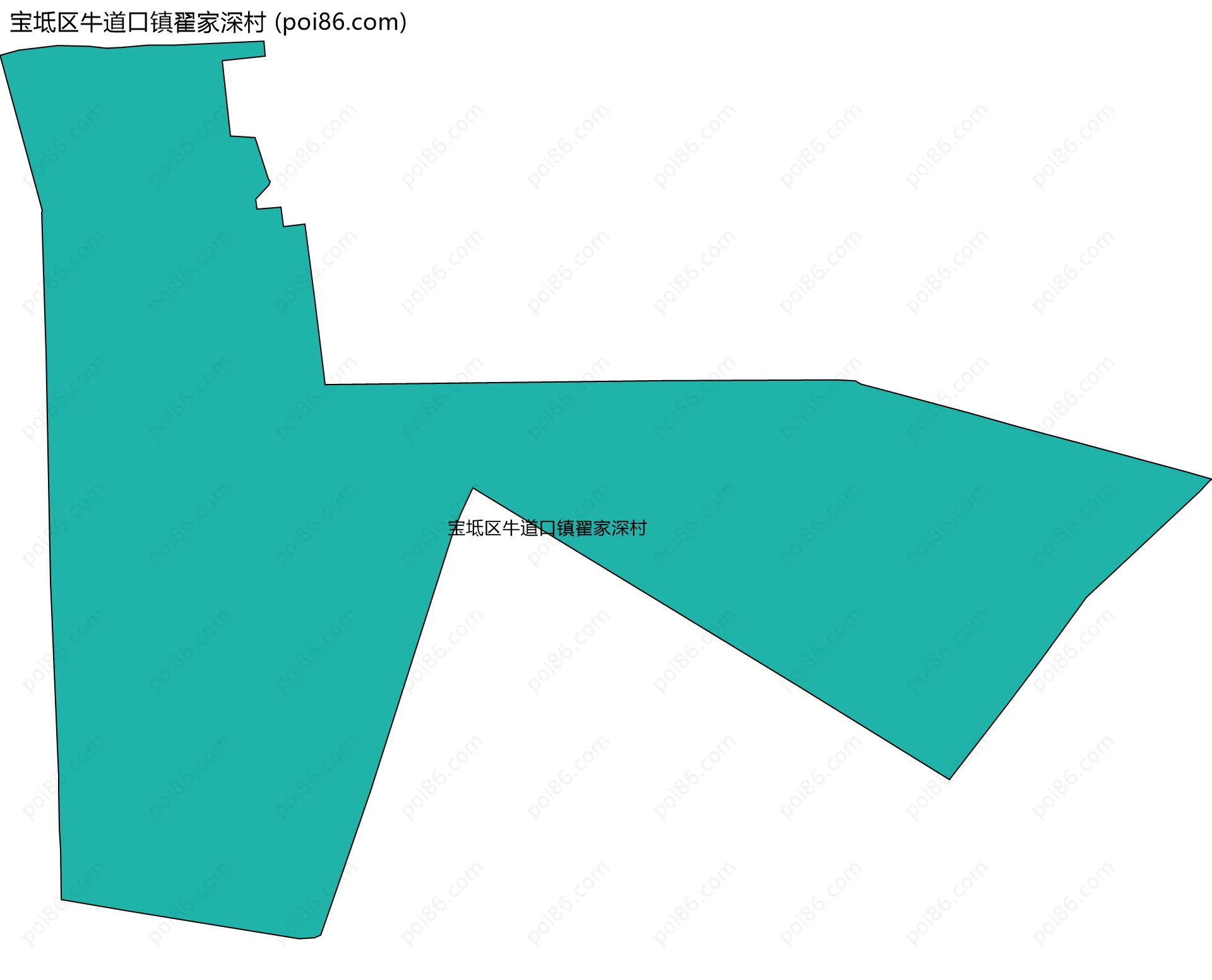 宝坻区牛道口镇翟家深村边界地图