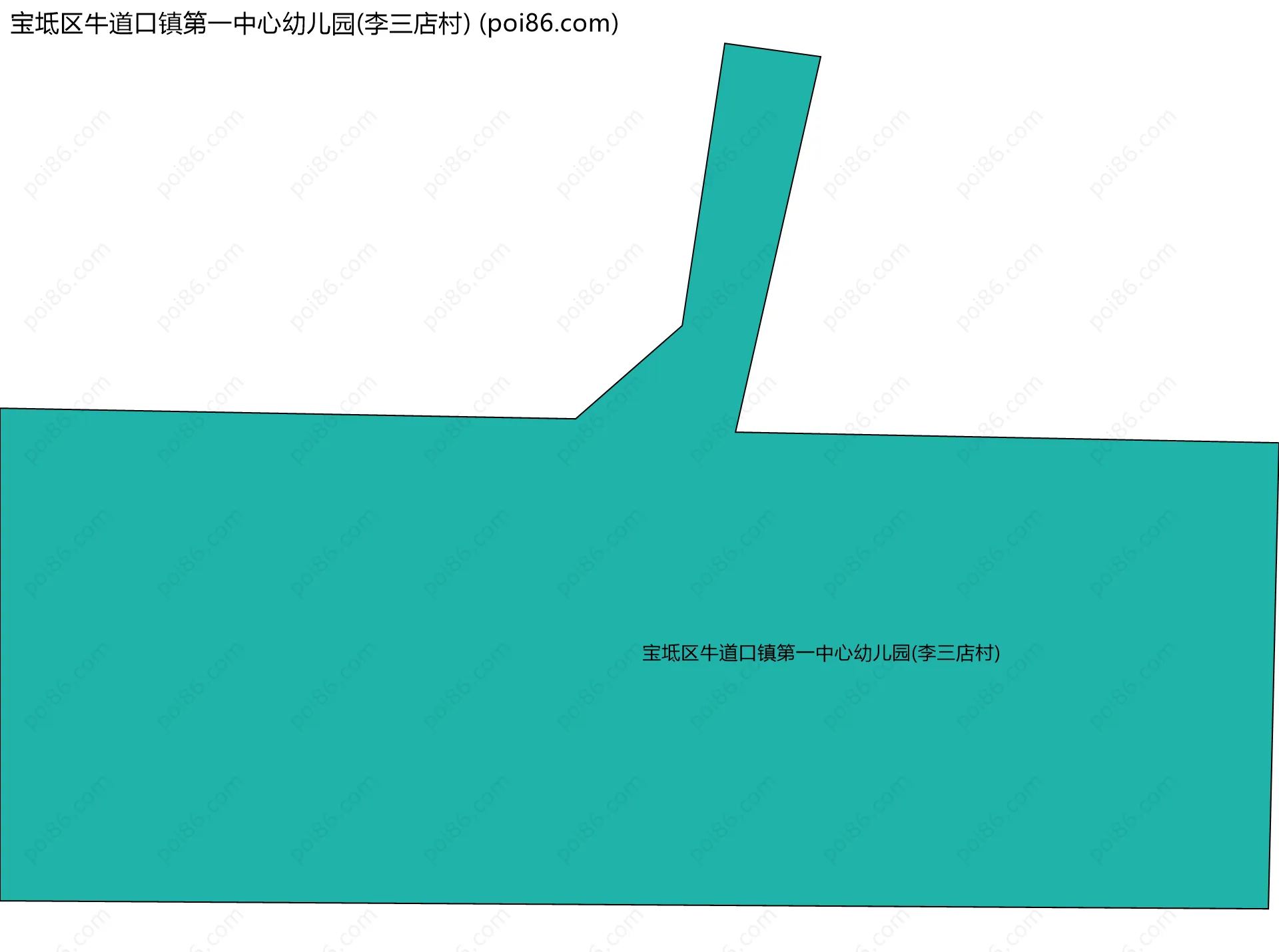 宝坻区牛道口镇第一中心幼儿园(李三店村)边界地图