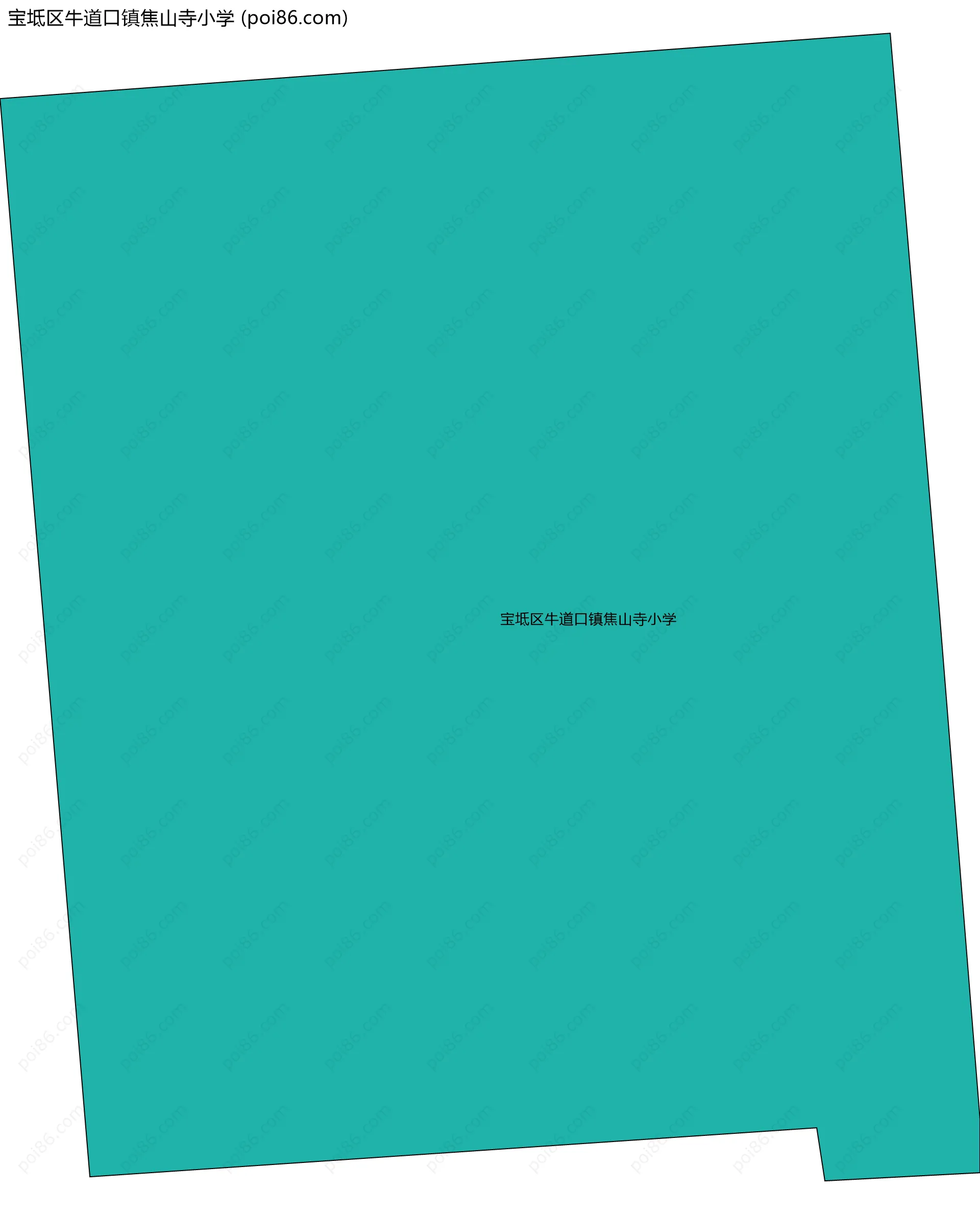 宝坻区牛道口镇焦山寺小学边界地图