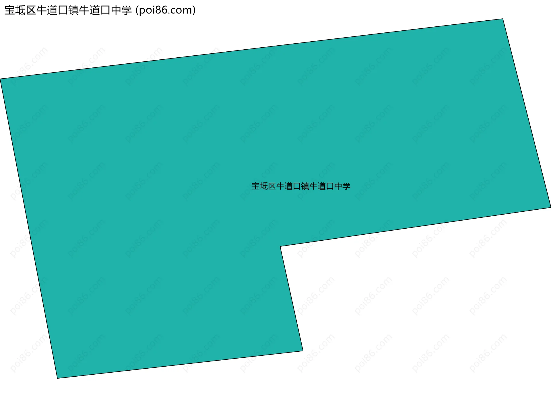 宝坻区牛道口镇牛道口中学边界地图