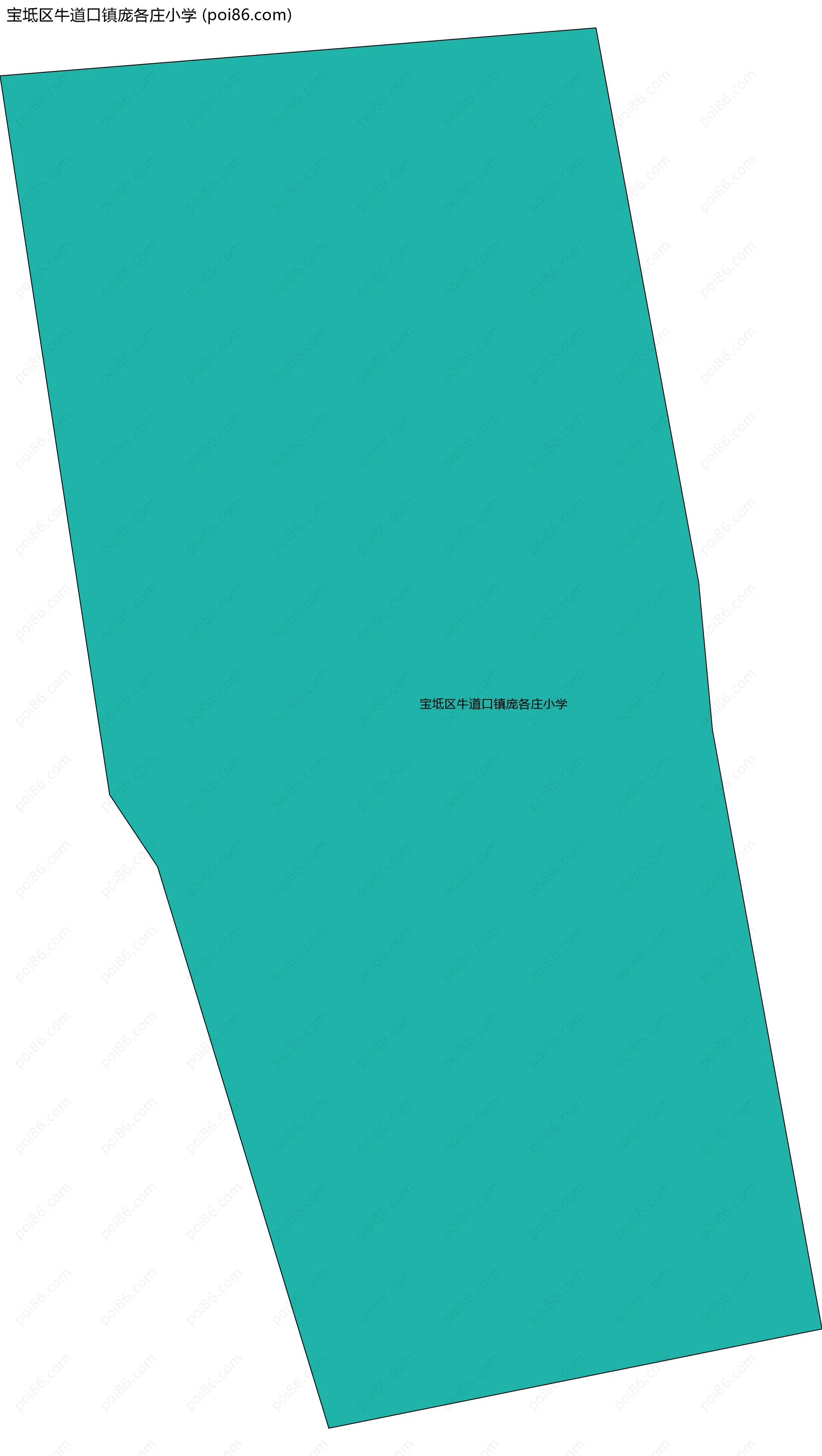 宝坻区牛道口镇庞各庄小学边界地图