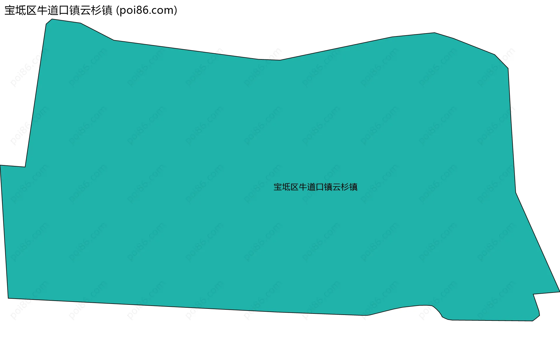 宝坻区牛道口镇云杉镇边界地图