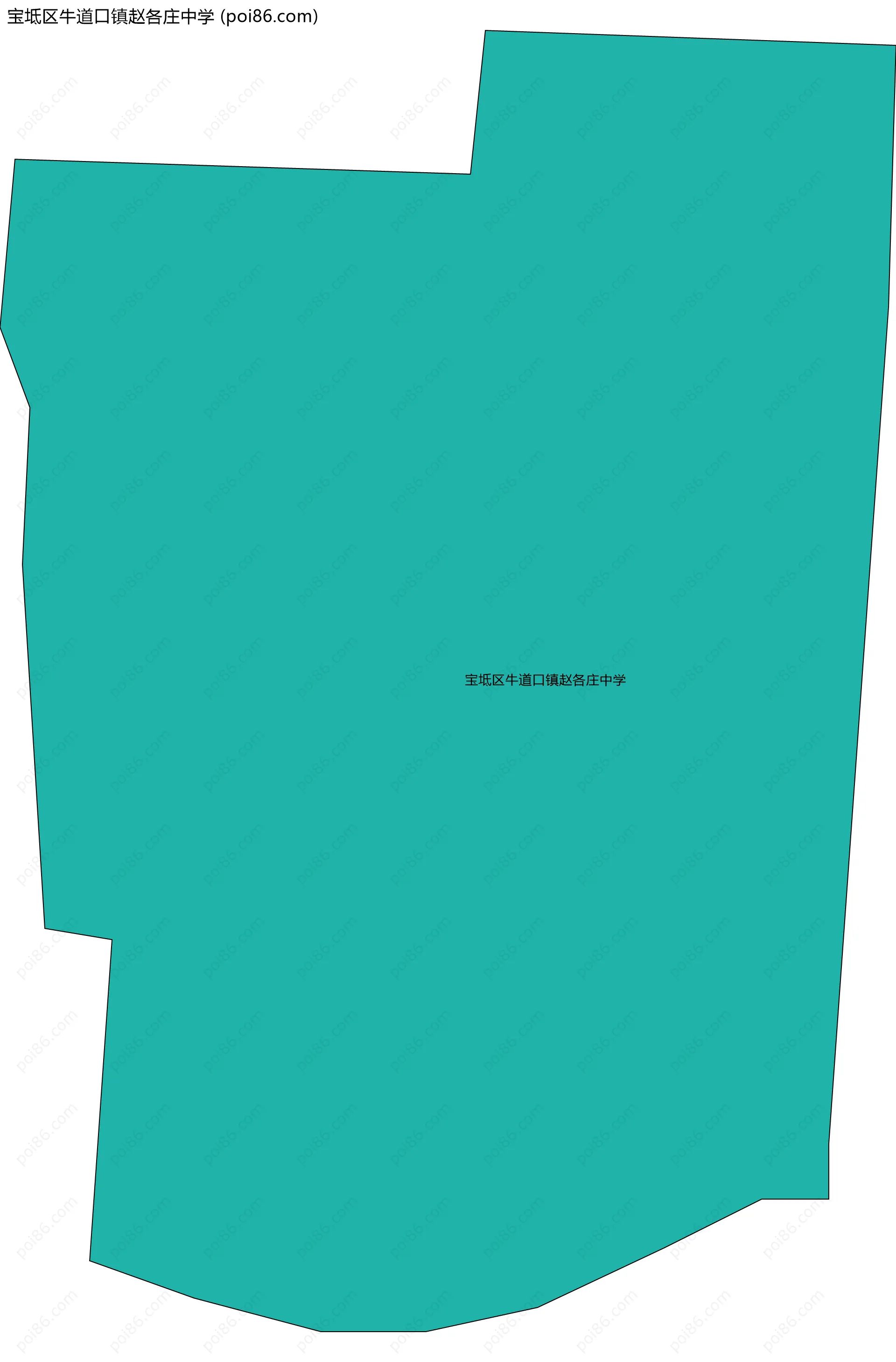 宝坻区牛道口镇赵各庄中学边界地图