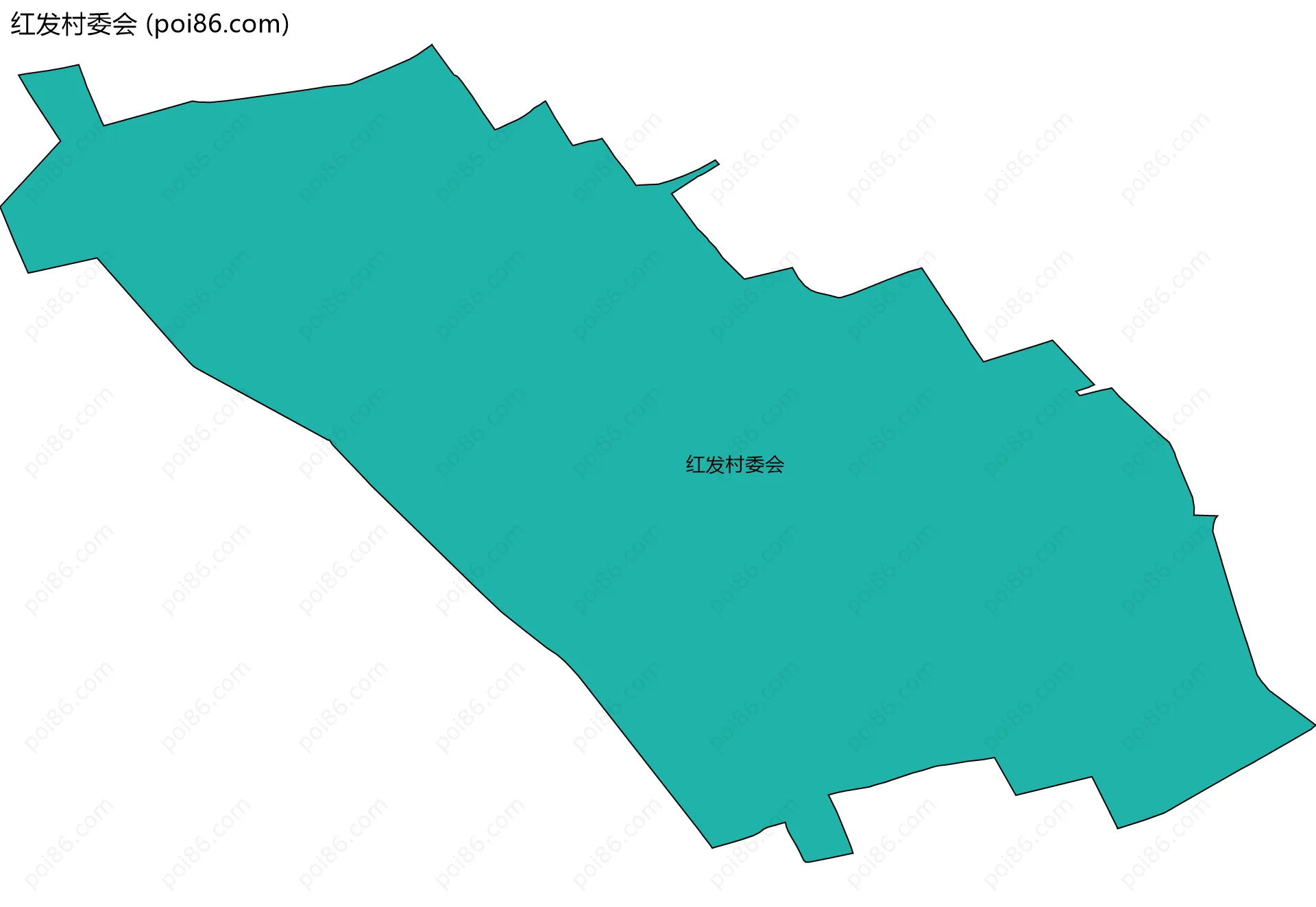 红发村委会边界地图