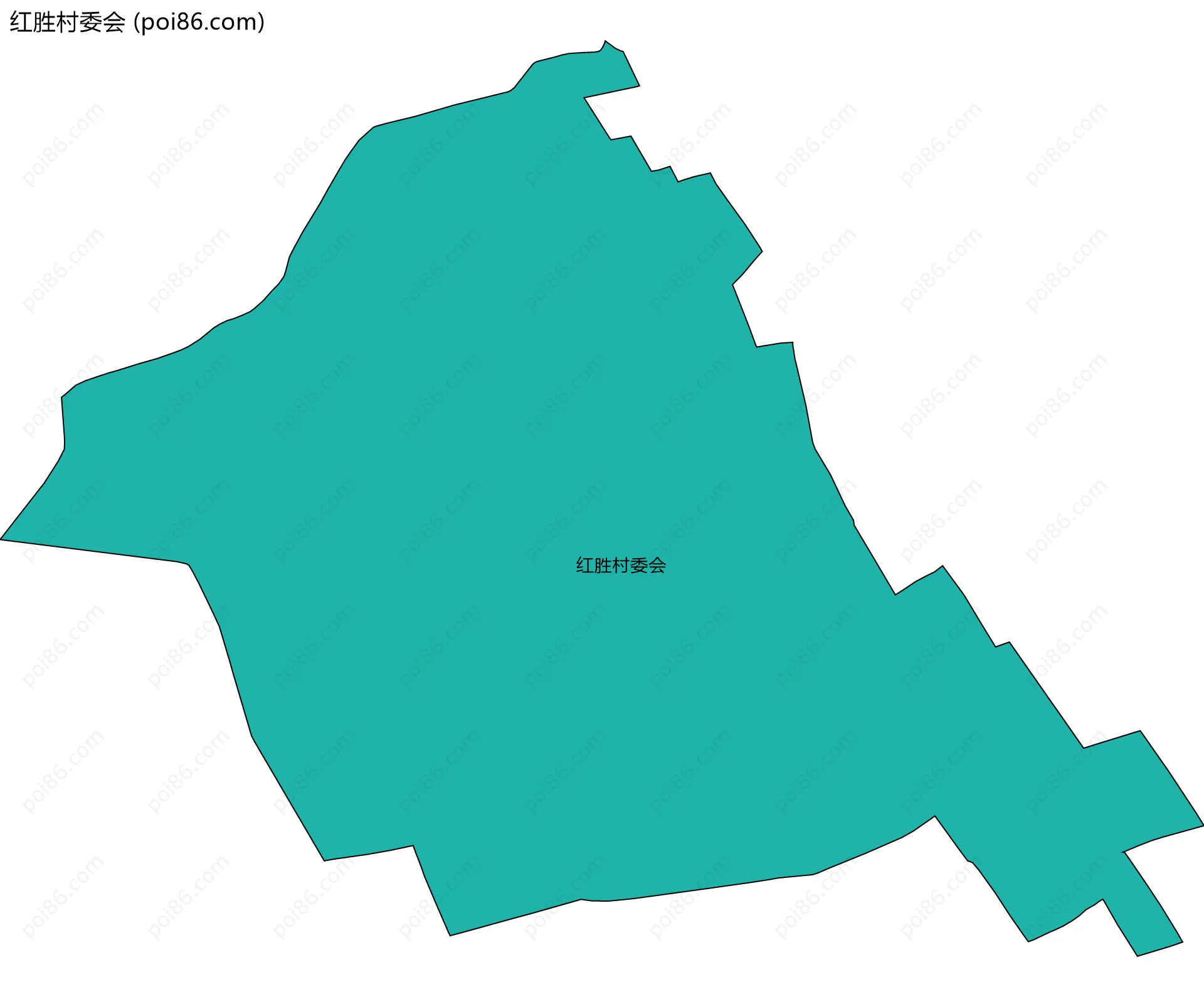 红胜村委会边界地图