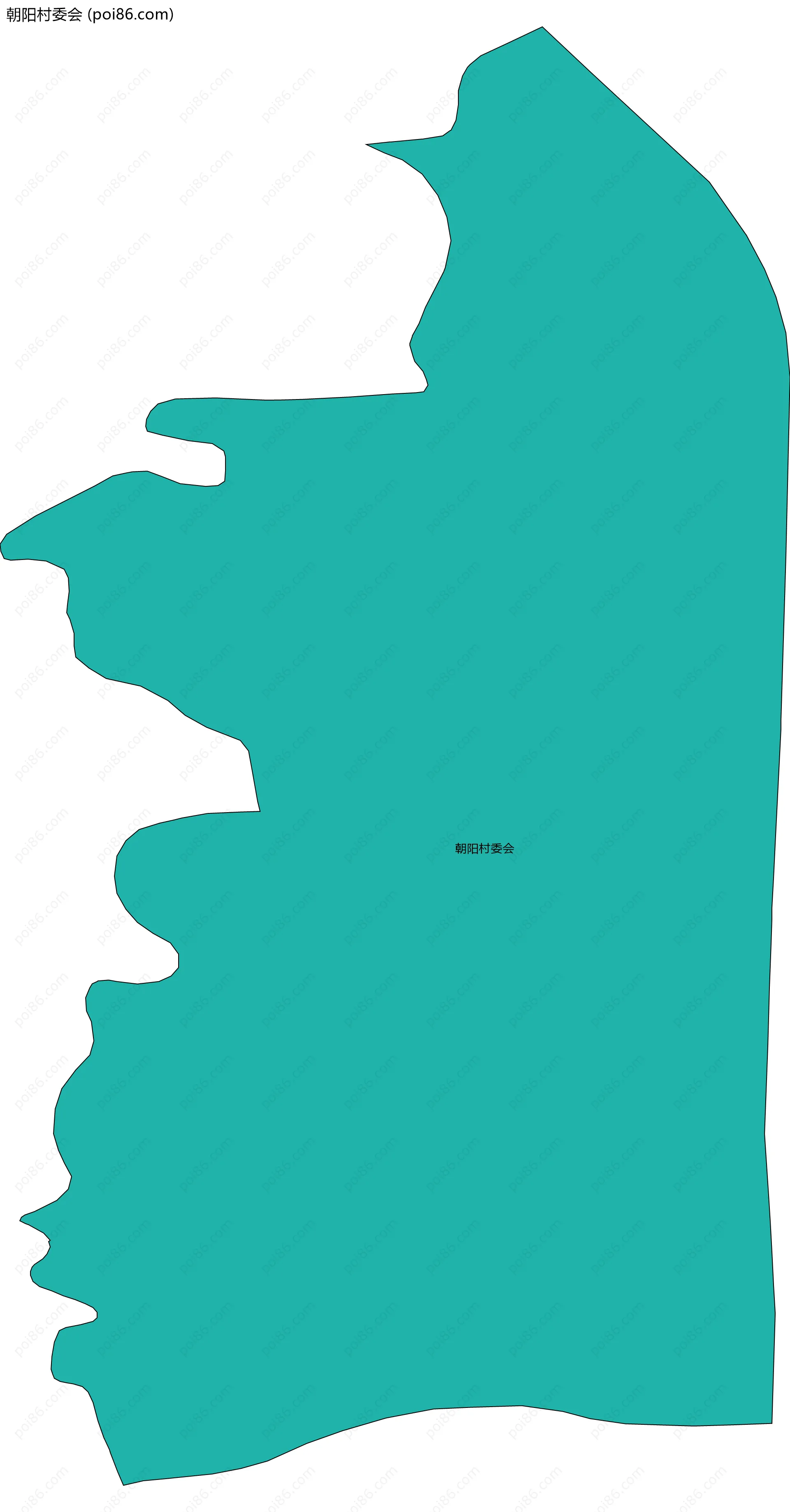 朝阳村委会边界地图