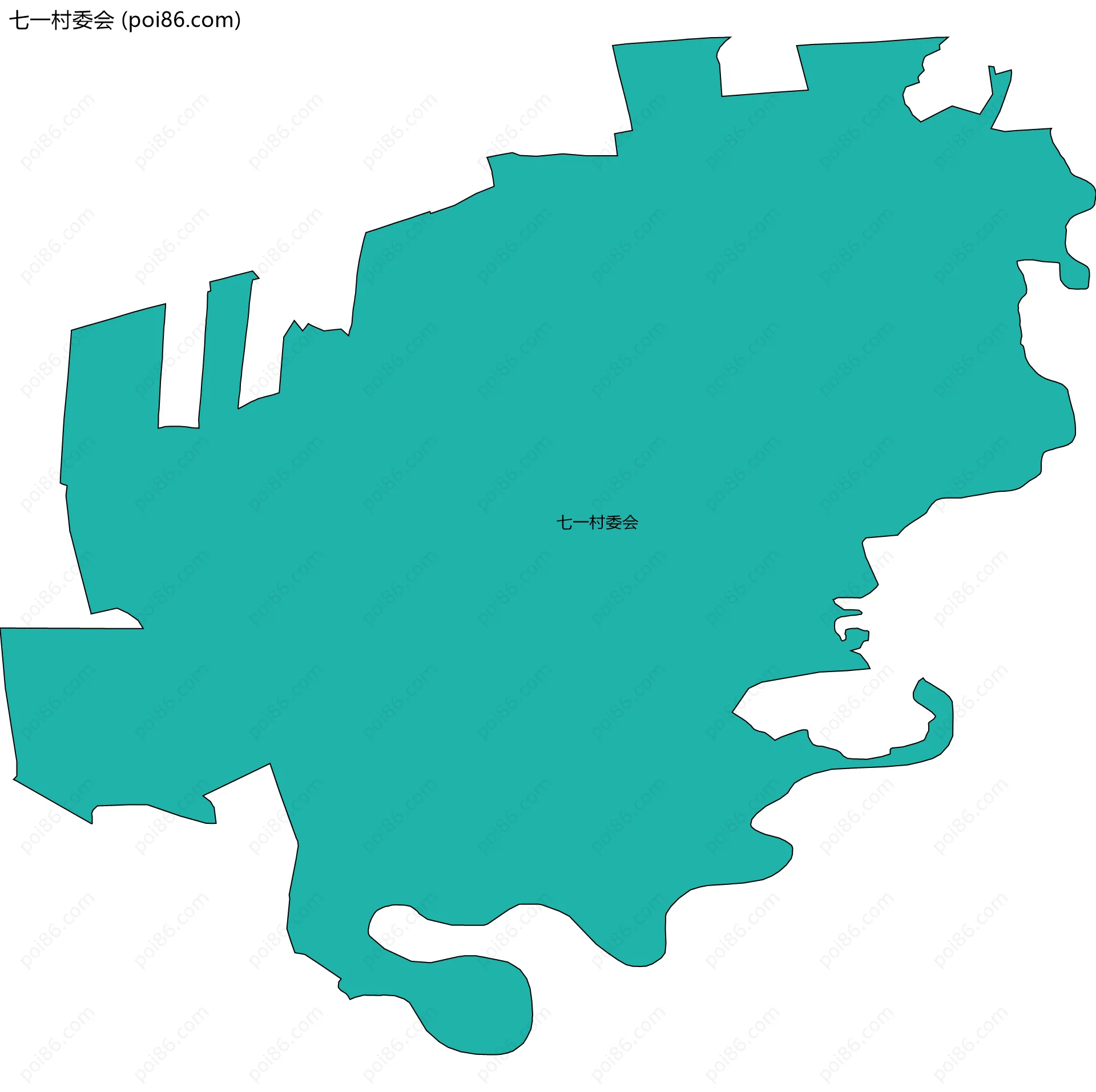 七一村委会边界地图